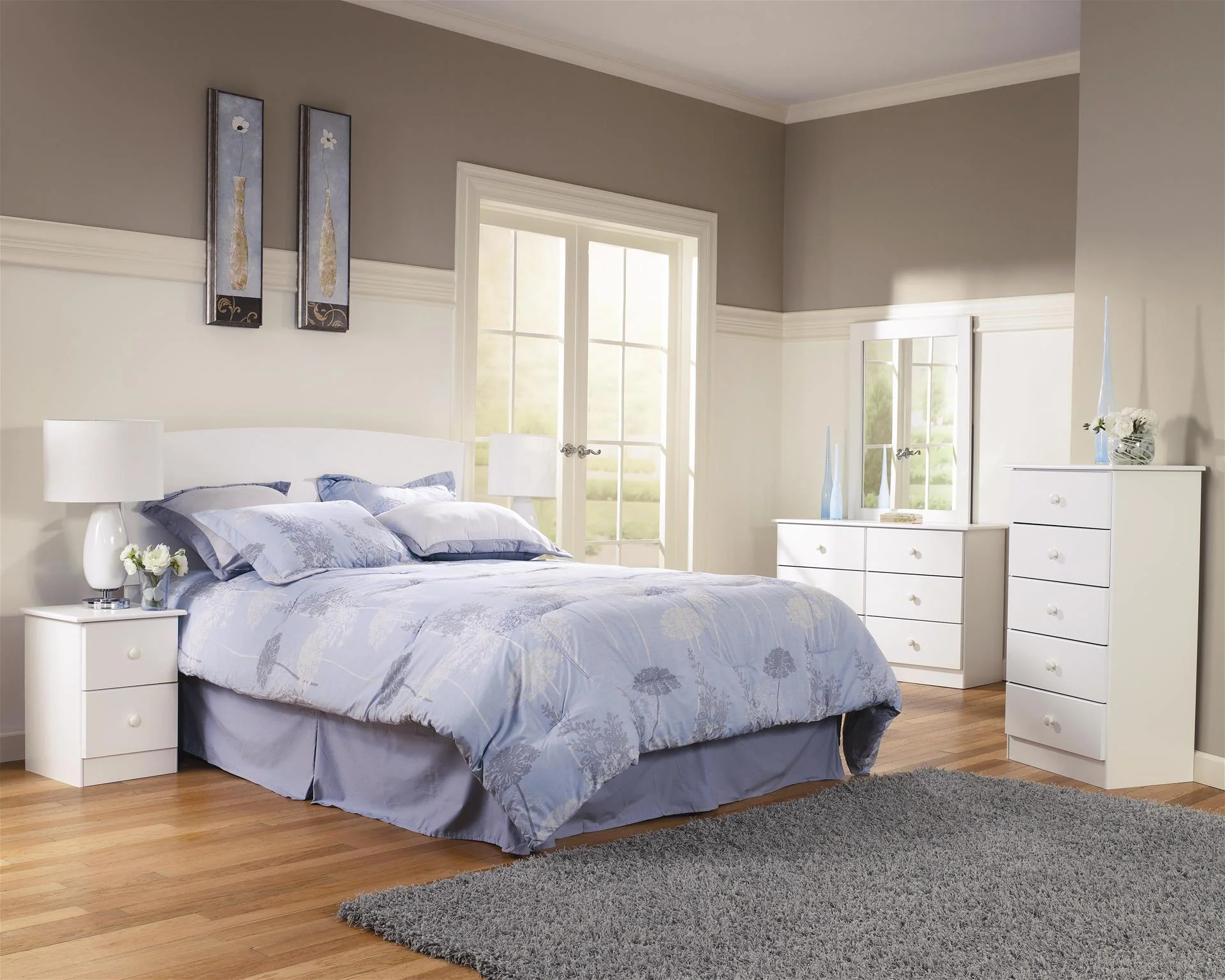 Special White Collection Muti Pic_ 2-Drawer Nightstand $89.95_5-Drawer Special chest $149.95_6-Drawer Dresser $239.95_Headboards T-$109.95_F-$129.95_F-Q$129.95_K-$149.95.jpg