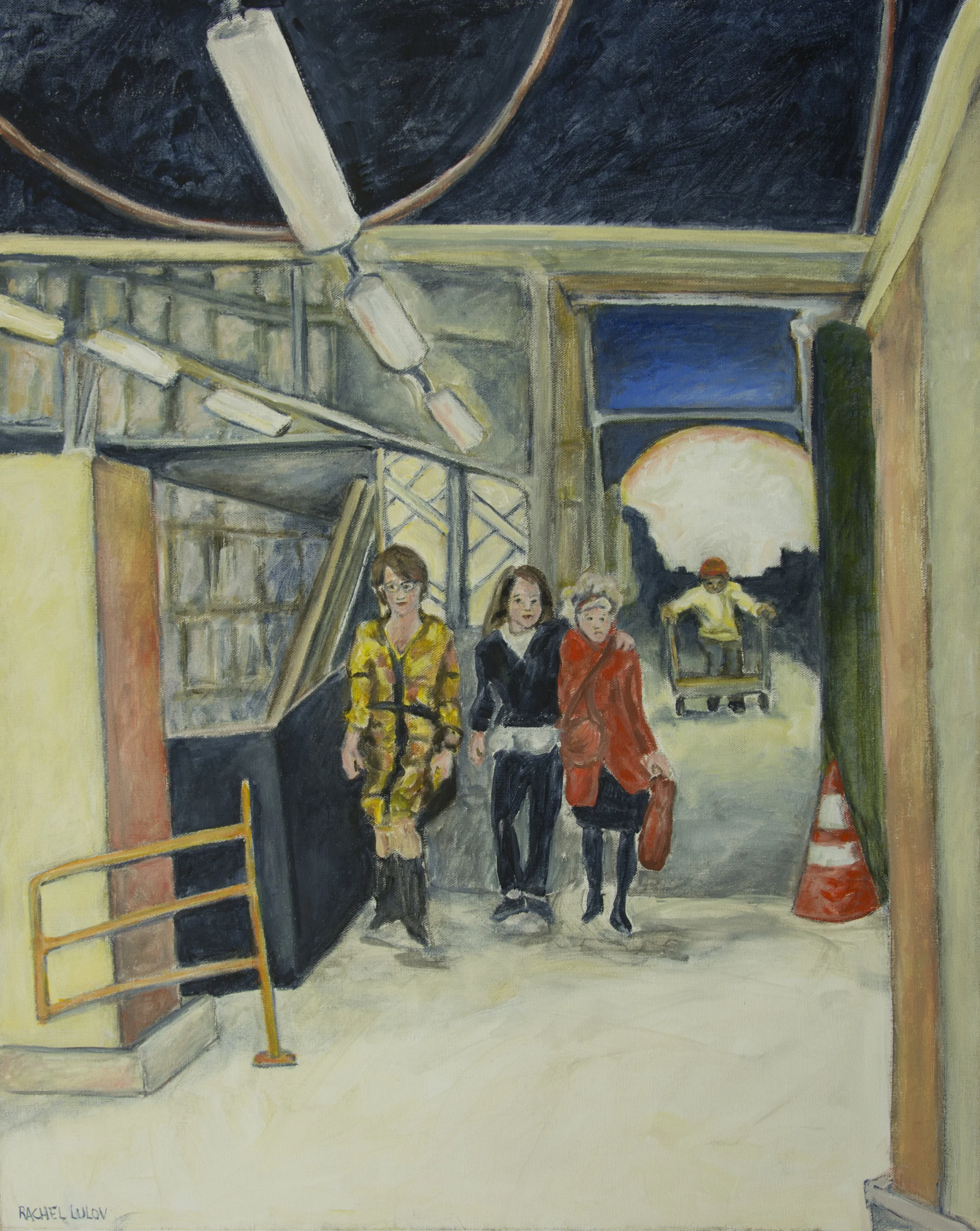 Just Passing Through acrylic on Canvas 24" x 30" Rachel Lulov Segall