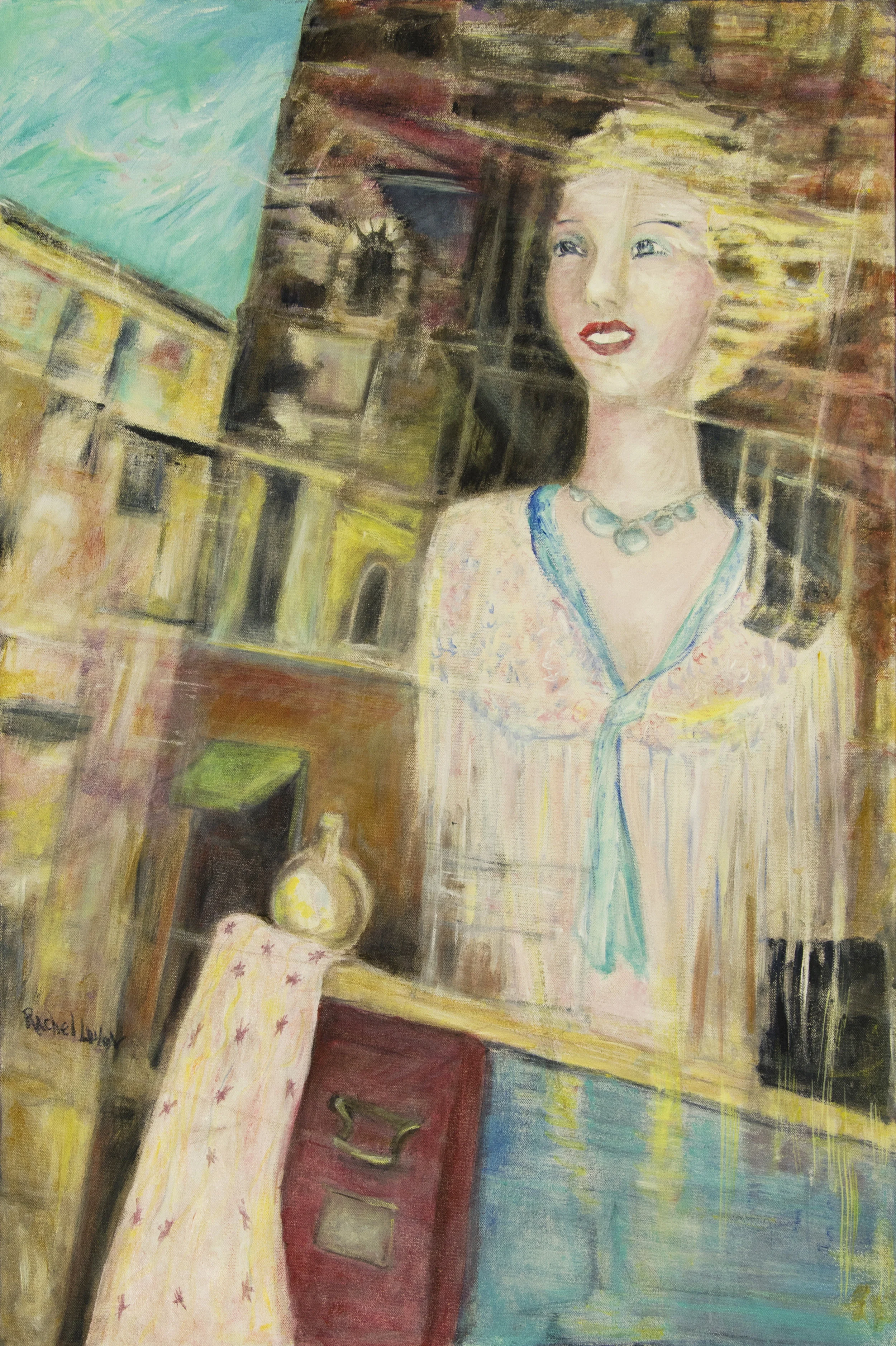reflected mannikin acrylic on canvas 24x36