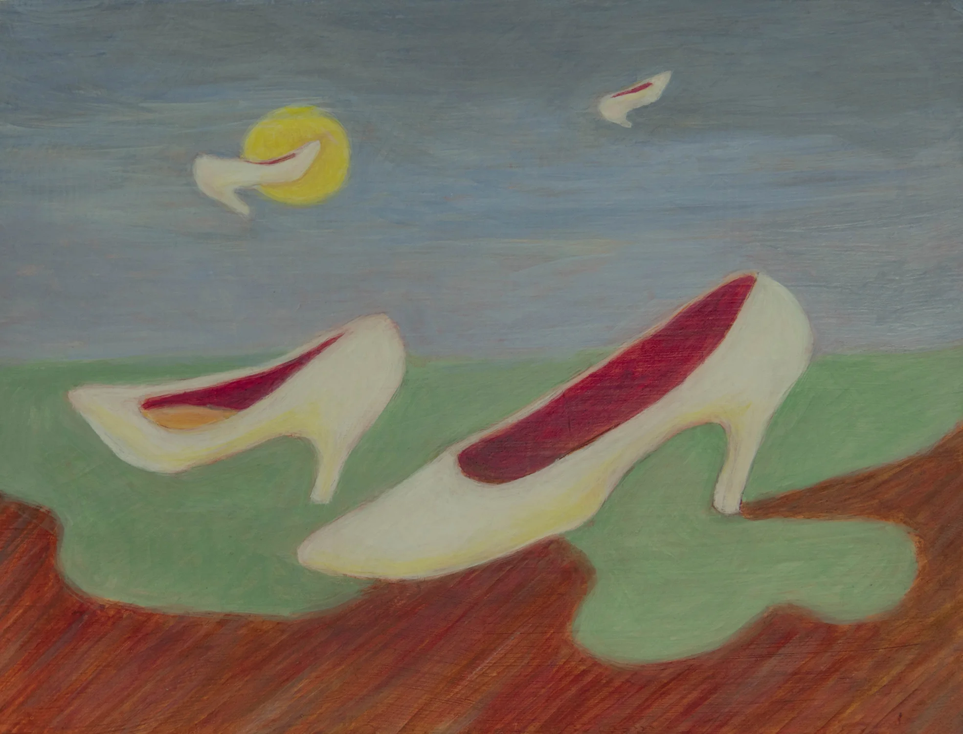 Wedding Shoes, Egg Tempera 12 x 16 Rachel Lulov 2018