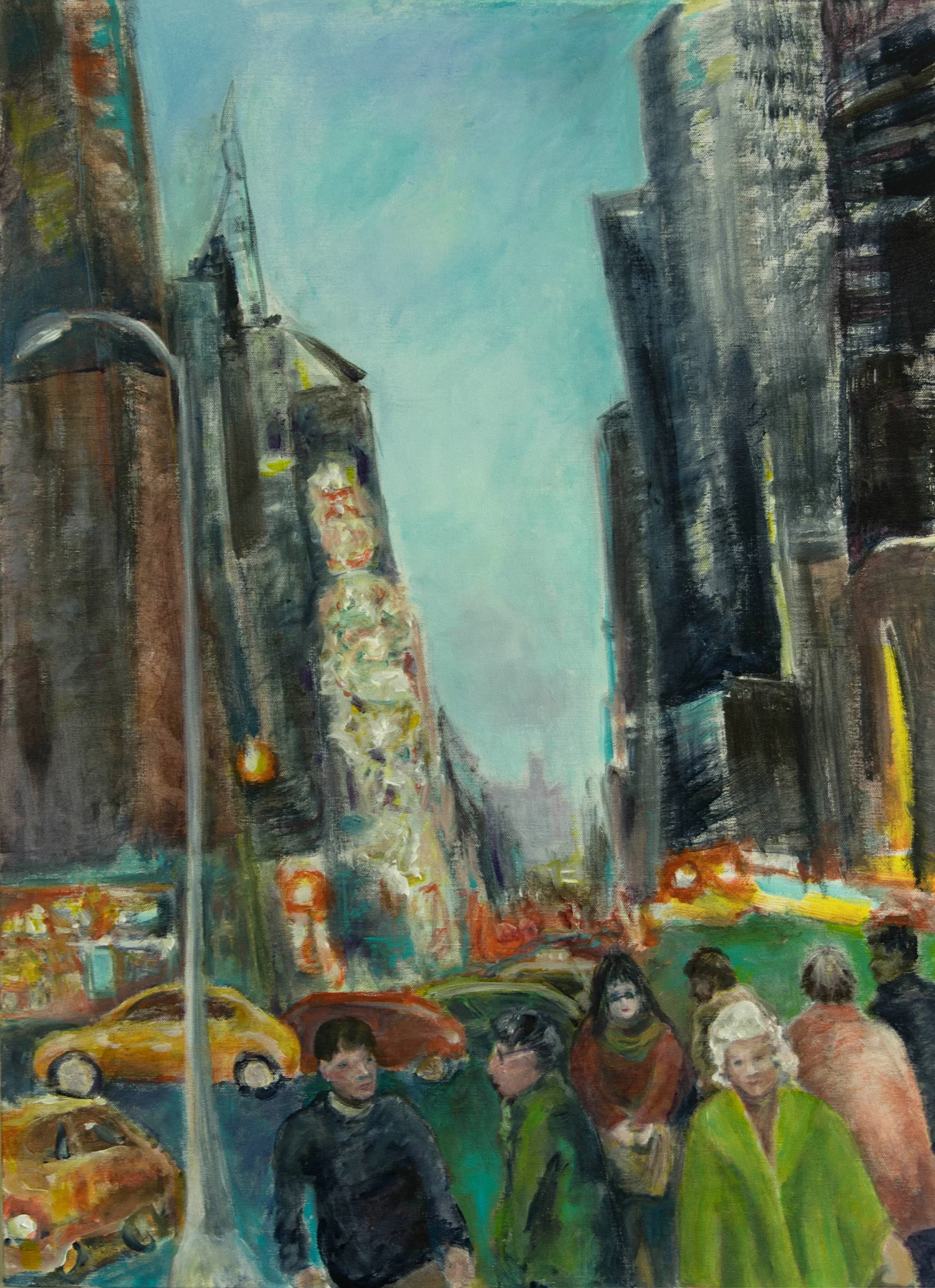 Going Home,, acrylic on canvas, 24 x 30, Rachel Lulov, 2018