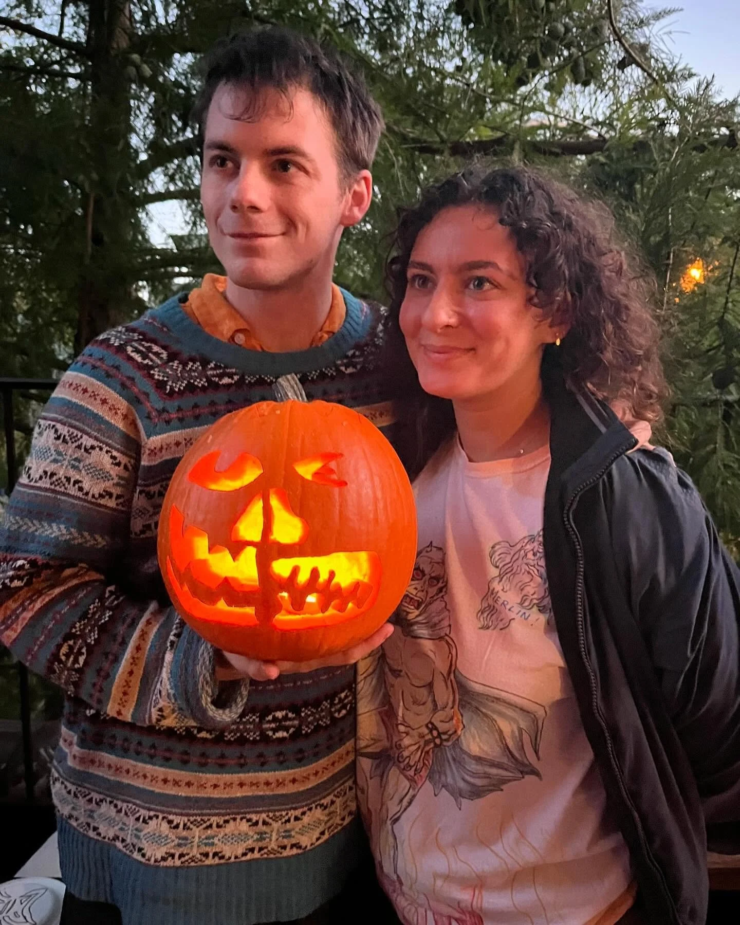 Carving pumbkins at Julia&rsquo;s house 

Distracted by the toothy glitter of corn, mice leave it to round, to orange: a globe of lost continents, a faceless head, its true identity known only to the Halloween knife and certain deputies of the pie po