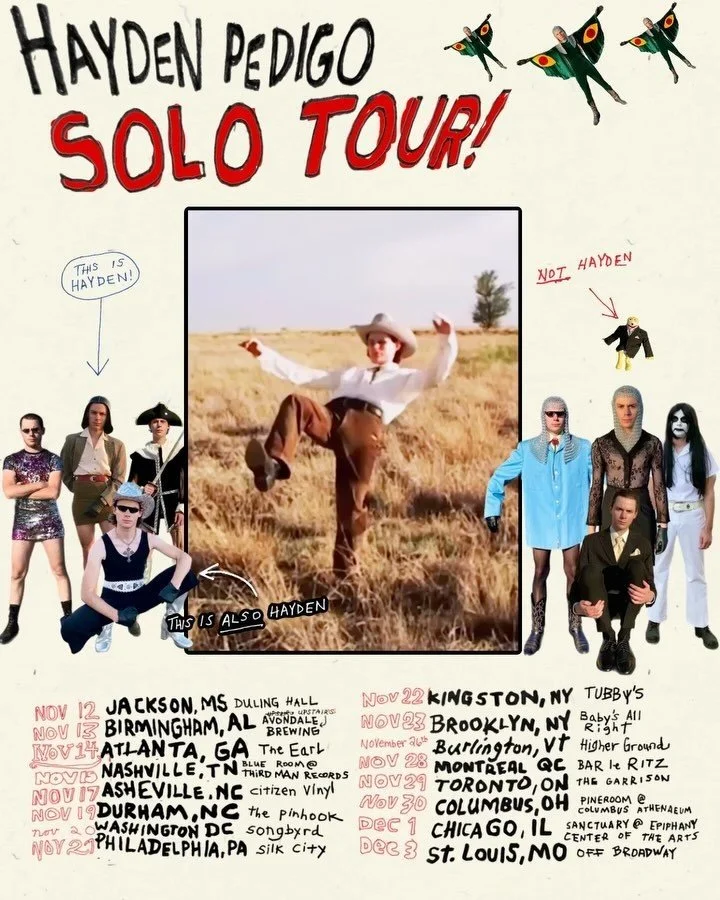 My estranged brother, Hayden Pedigo, asked me to make some graphics for his upcoming SOLO TOUR and VINYL REPRESS. What an honor!

I love this guy and his music so very much, if you have the opportunity to see him live DO IT @amarillohighway