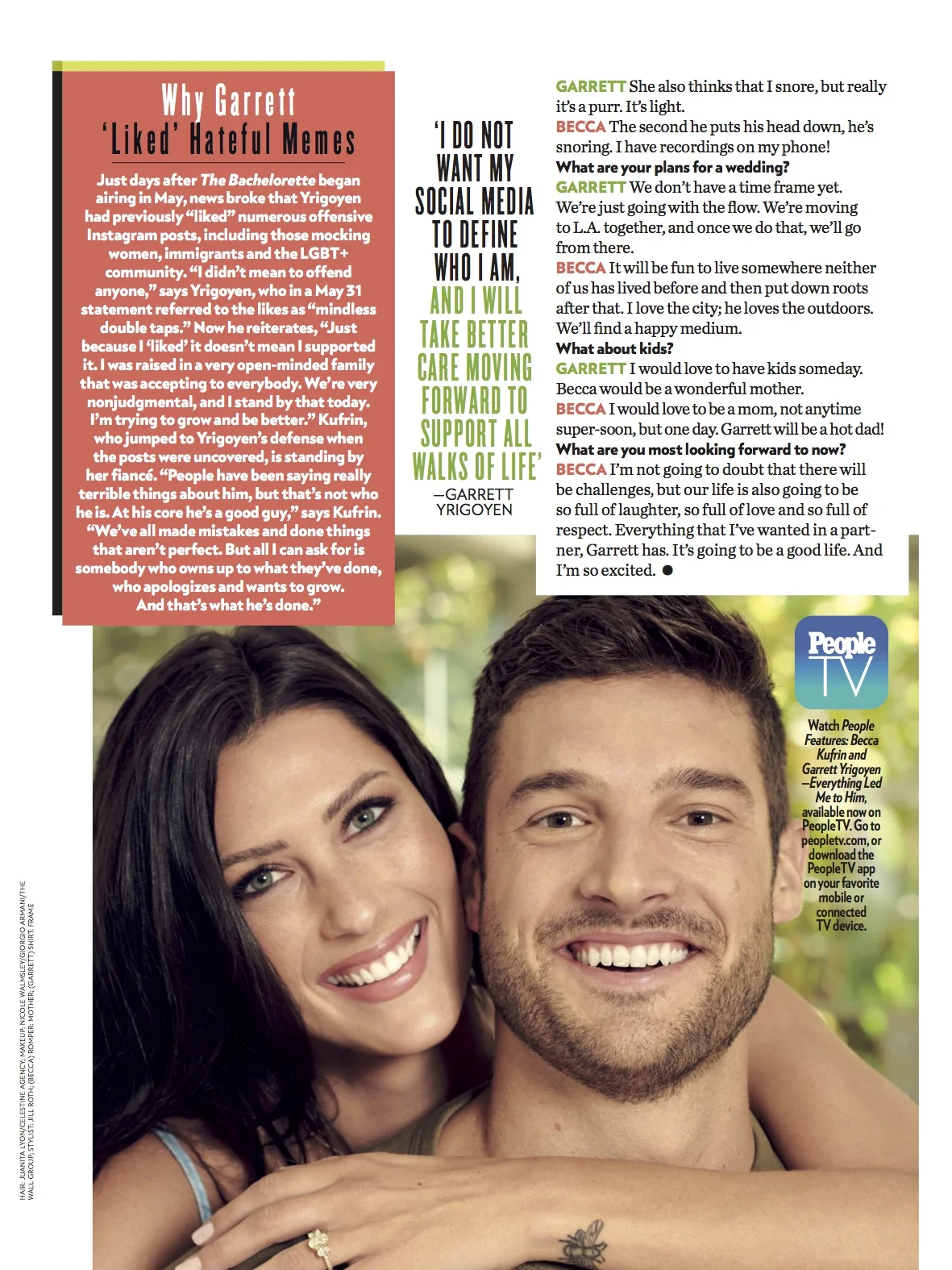People Magazine - August 20, 2018: Becca Kufrin in The Shell Bracelet. Page 3.