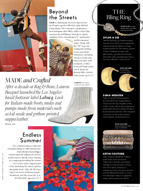 C Magazine - November 2018: “Bling Ring" featuring The Sublime huggies