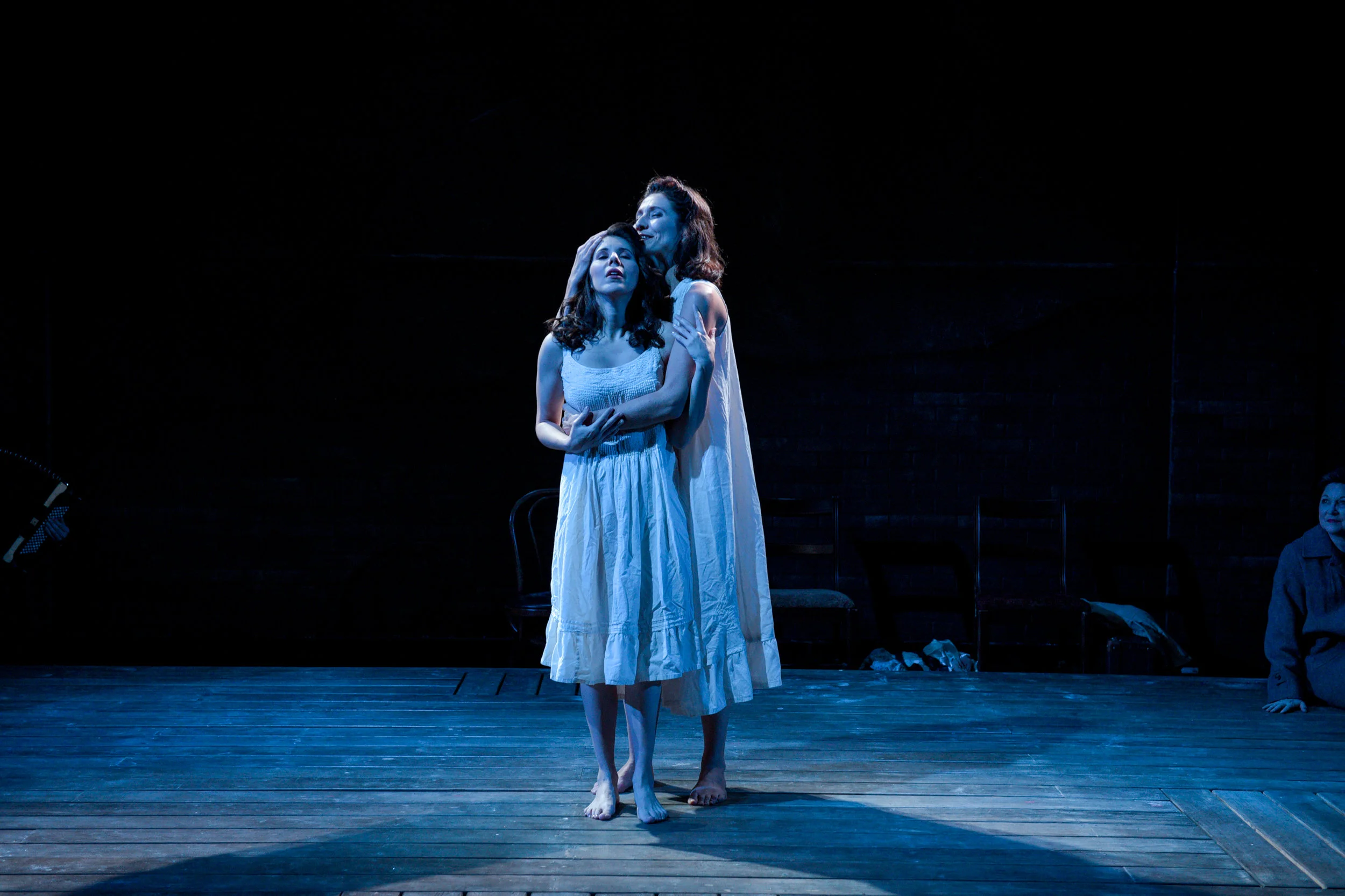 INDECENT at Palm Beach Dramaworks More Rivkele and Manke in the rain scene. with the glorious, Kathleen Wise.