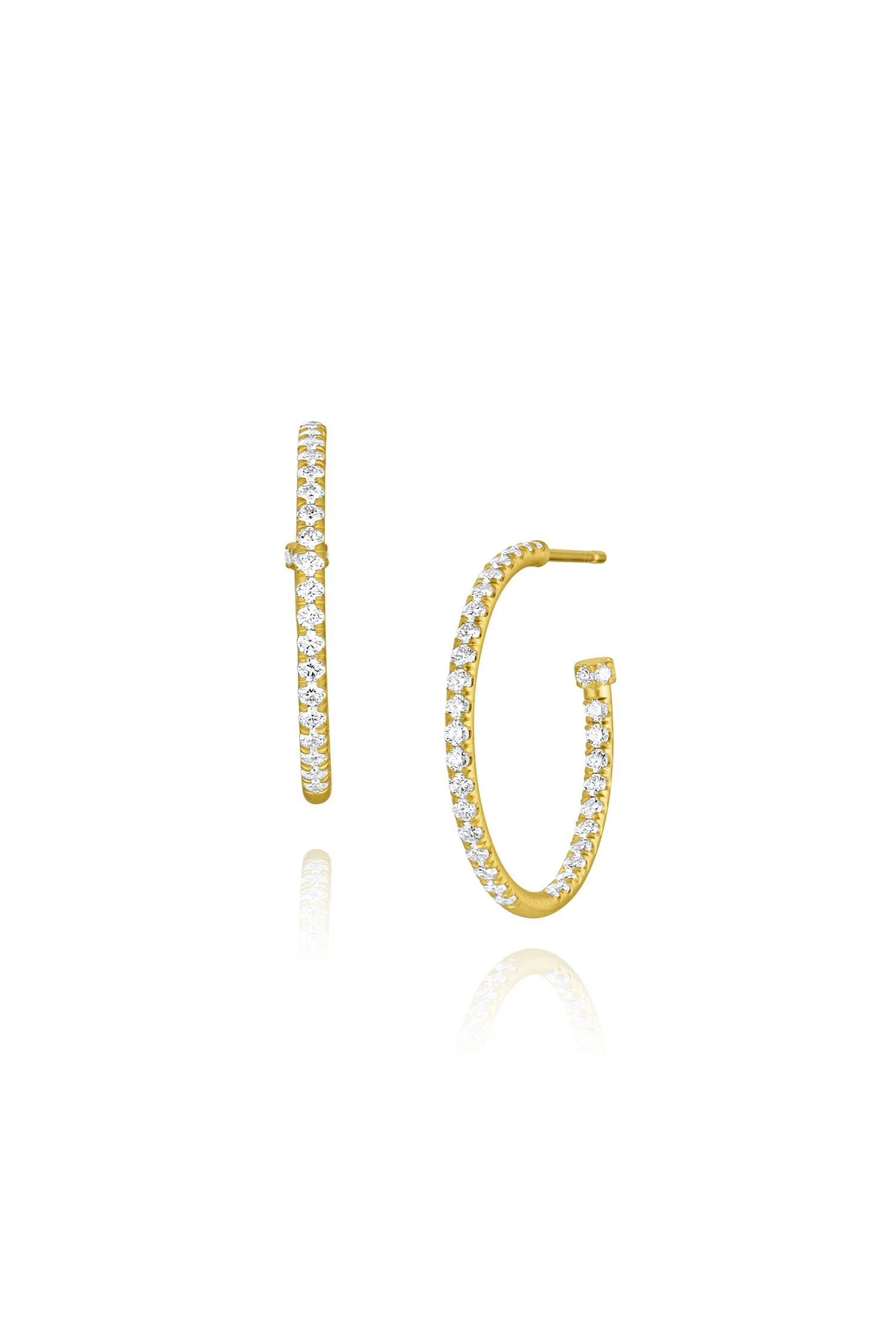 Leigh Maxwell Pavé Medium Hoop