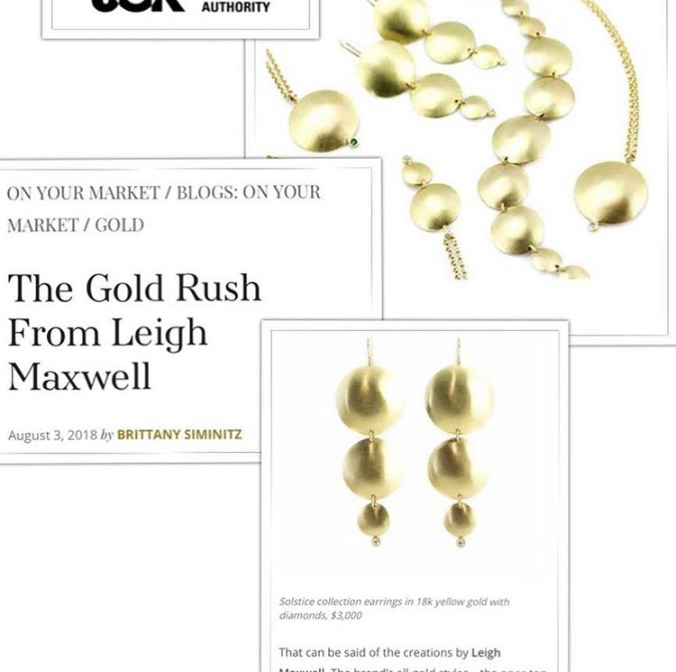 JCK Magazine article The Gold Rush From Leigh Maxwell