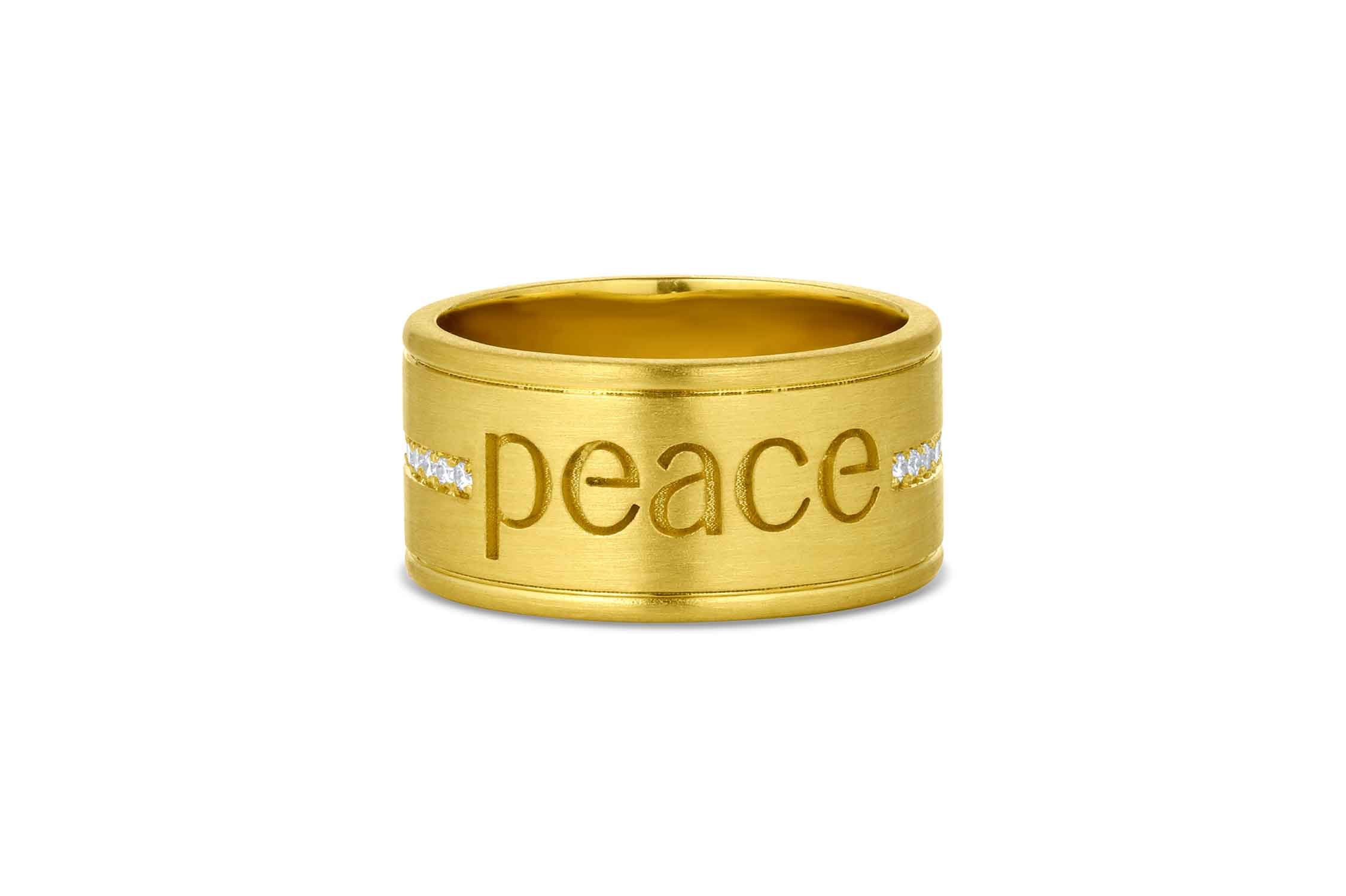 Amani PEACE Ring Single Row Pavé - Diamond