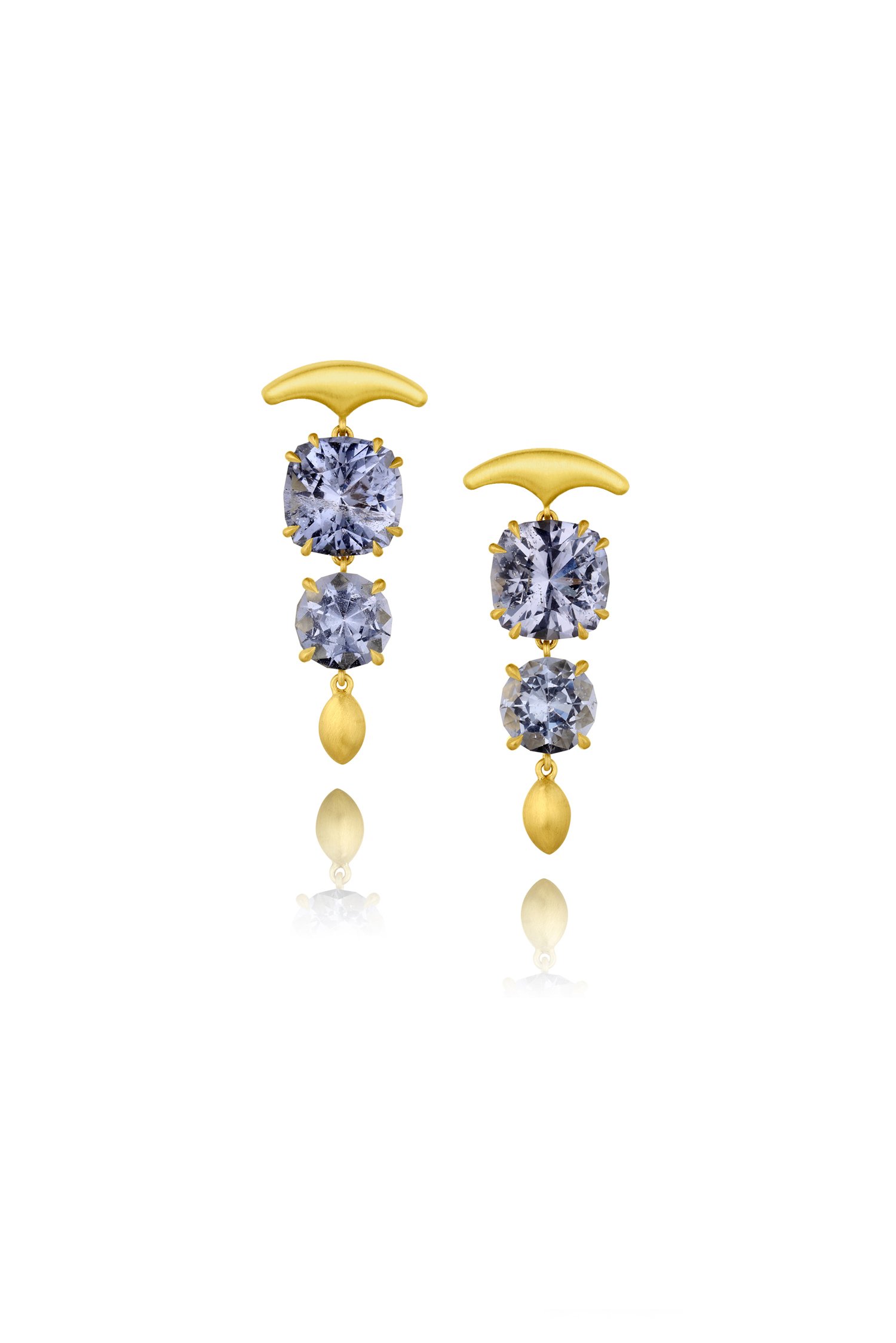 Leigh Maxwell Gemmy Wave Earrings - Blue Beryl