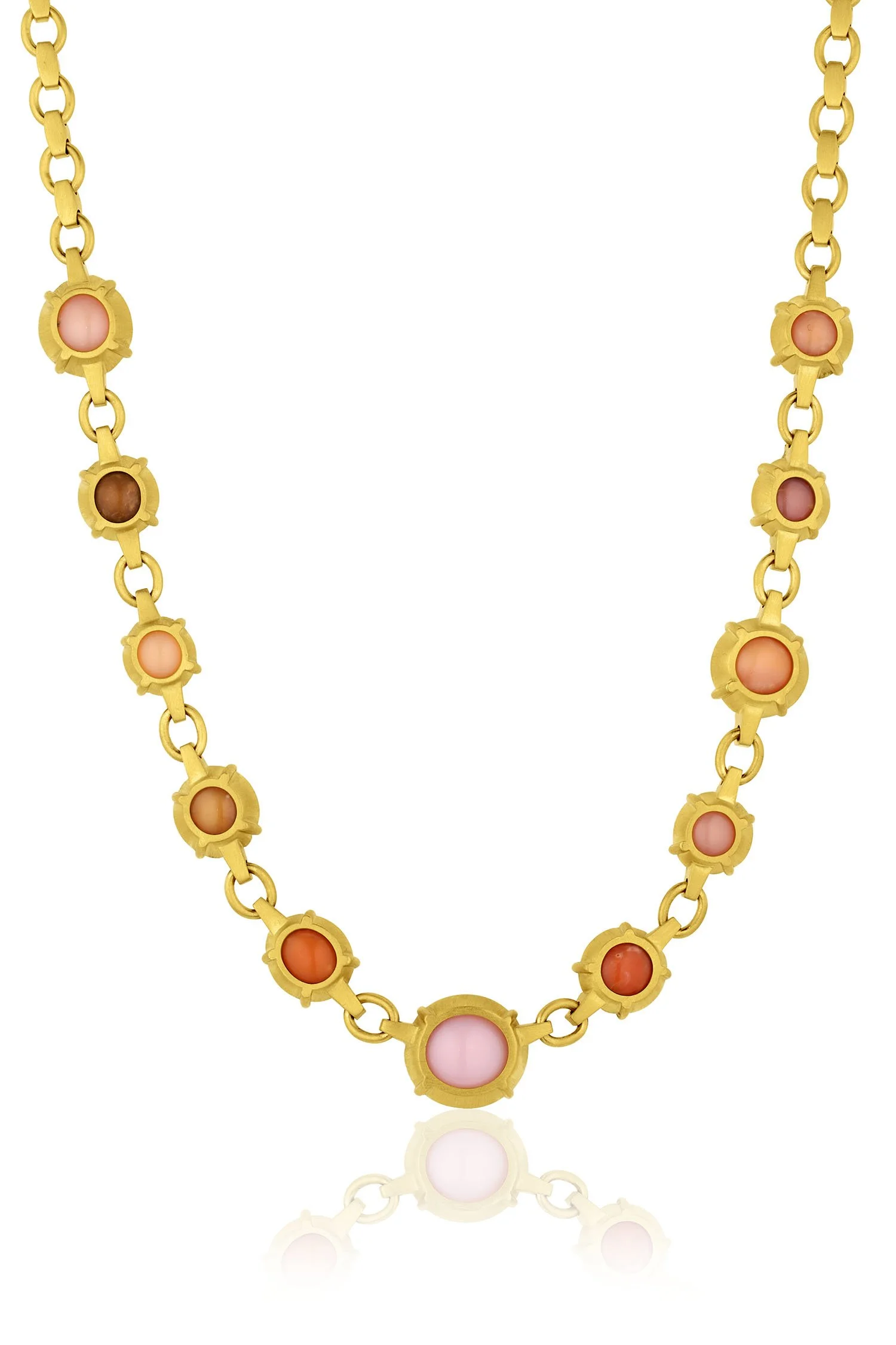 back of Leigh Maxwell Conch Pearl Necklace w/Diamond Chain