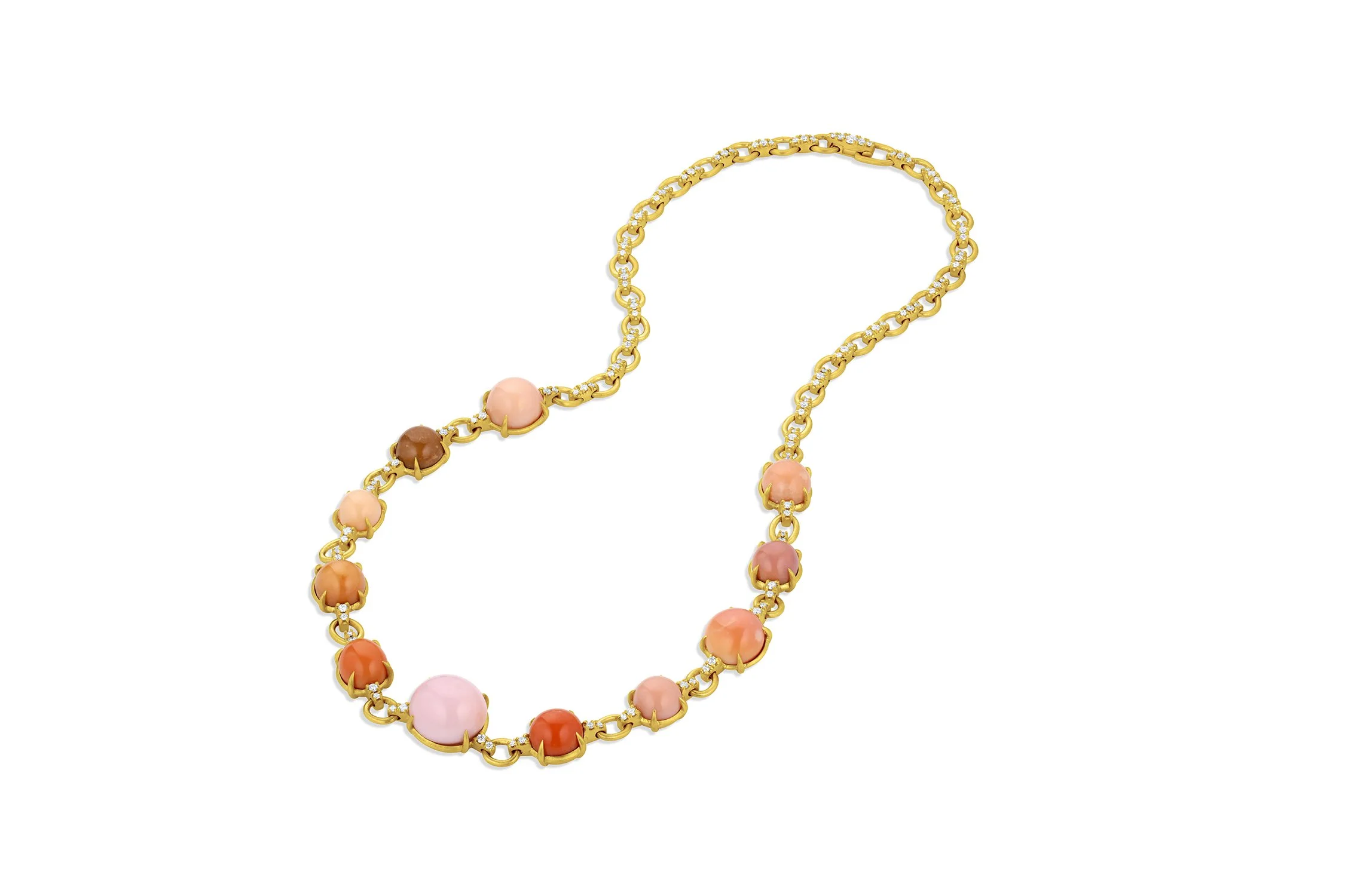 Leigh Maxwell Conch Pearl Necklace w/Diamond Chain