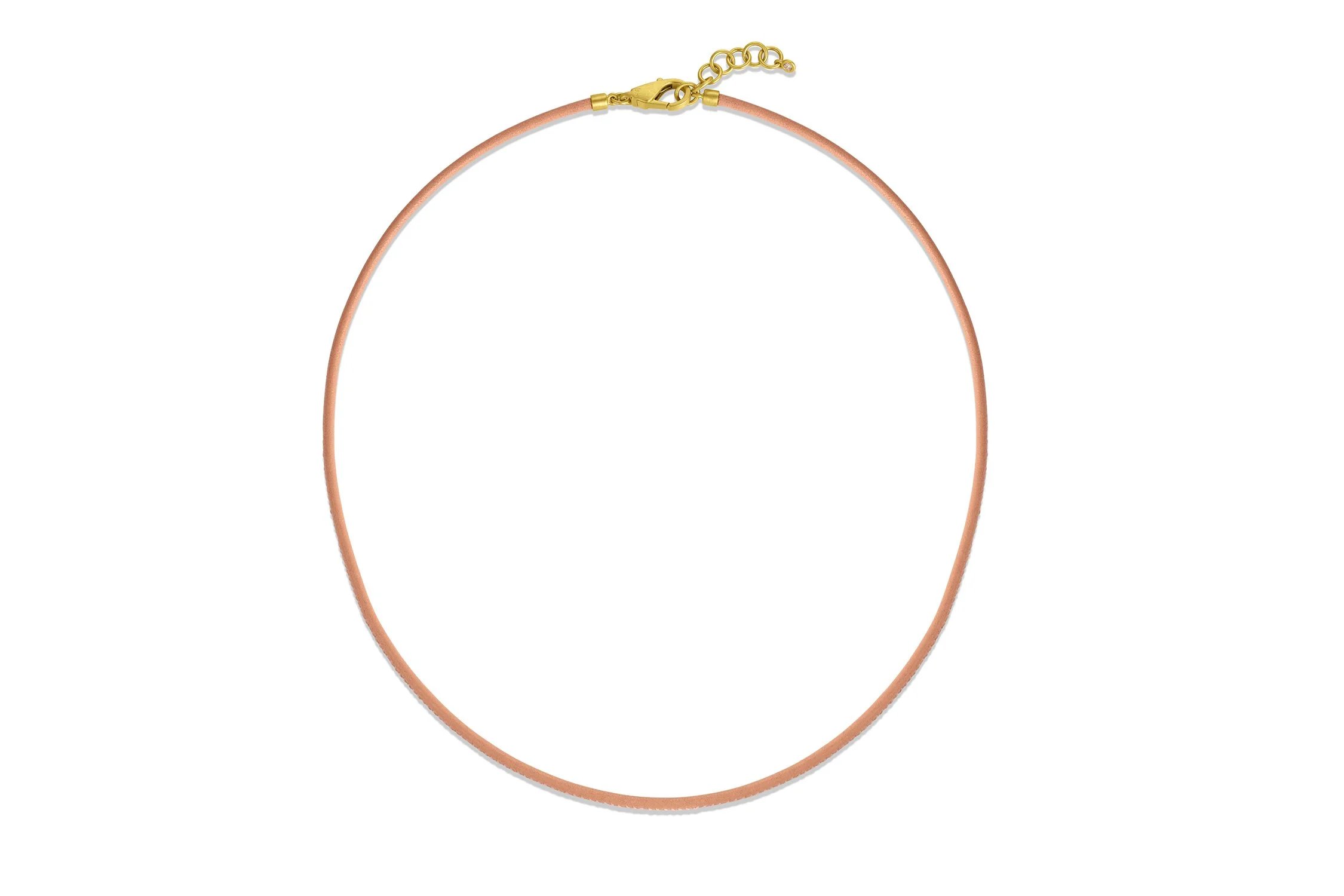 Leigh Maxwell Leather Cord with Lobster Clasp - Natural
