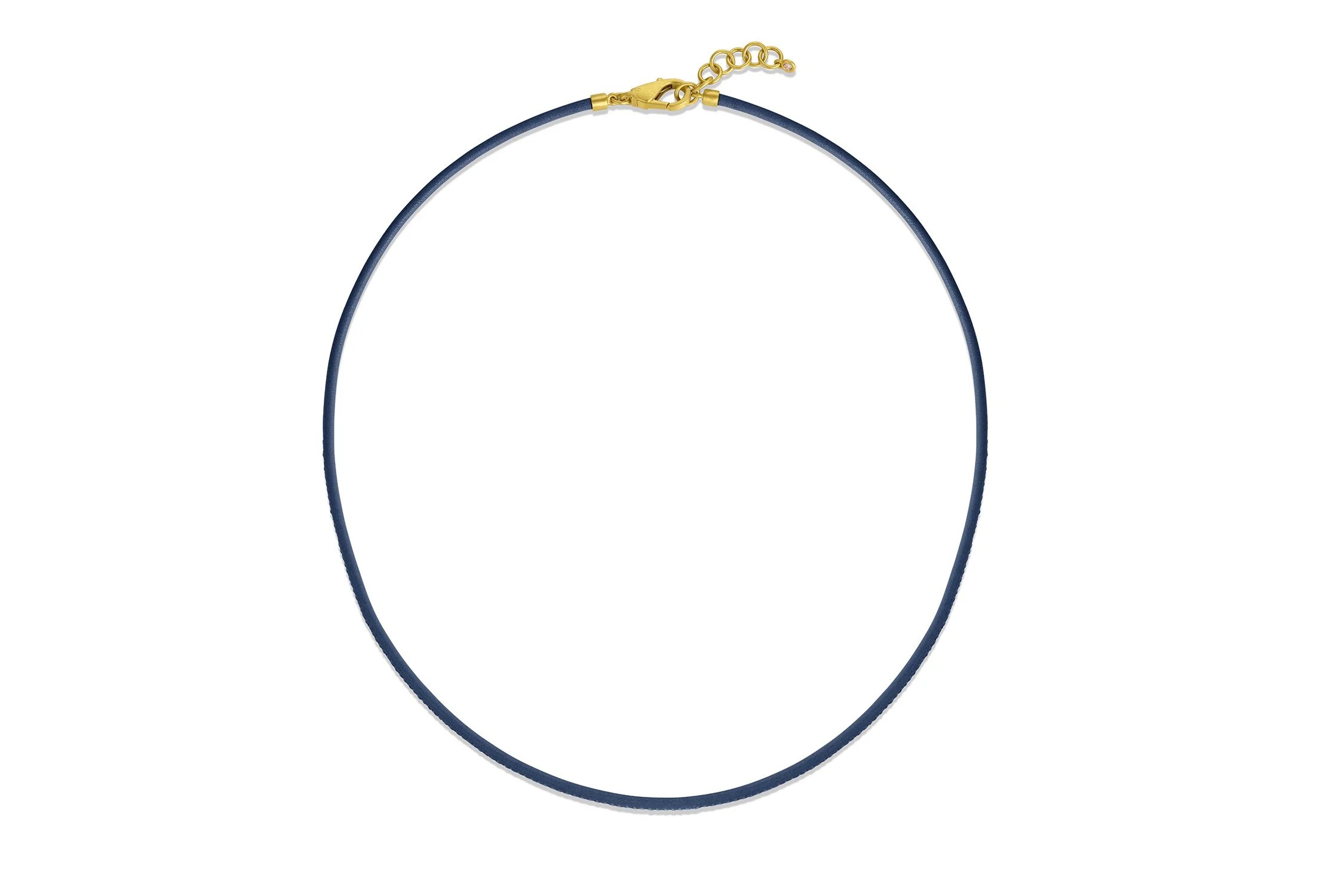 Leigh Maxwell Leather Cord with Lobster Clasp - Denim