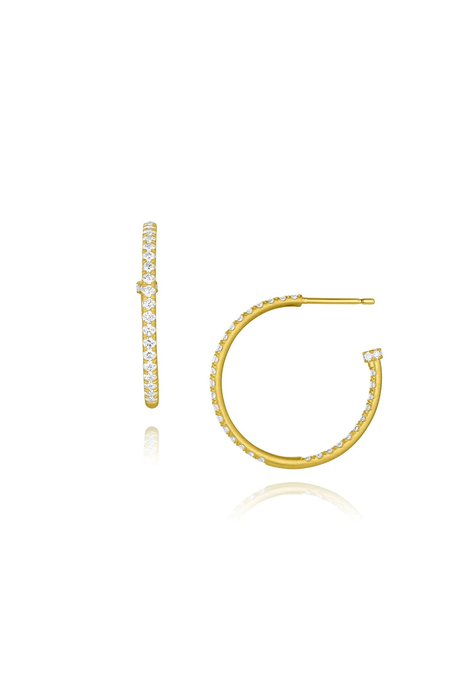 Leigh Maxwell Pavé Medium Hoop
