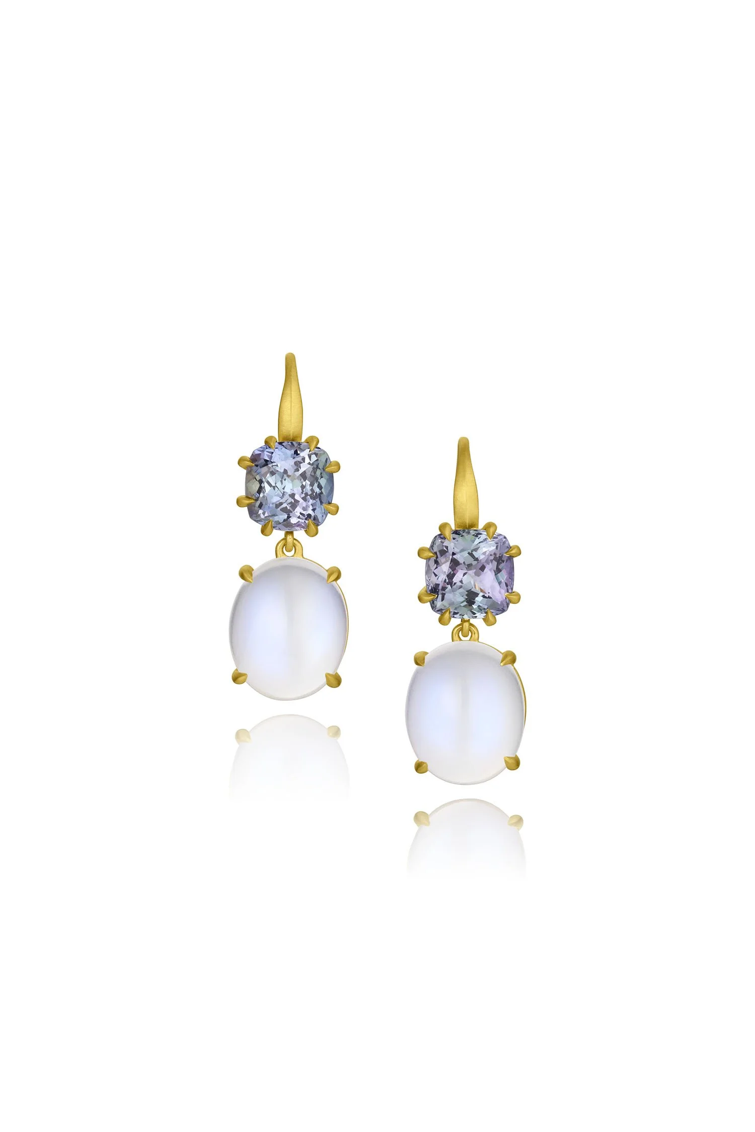 Small Gemmy Earrings - Zosite/Moonstone