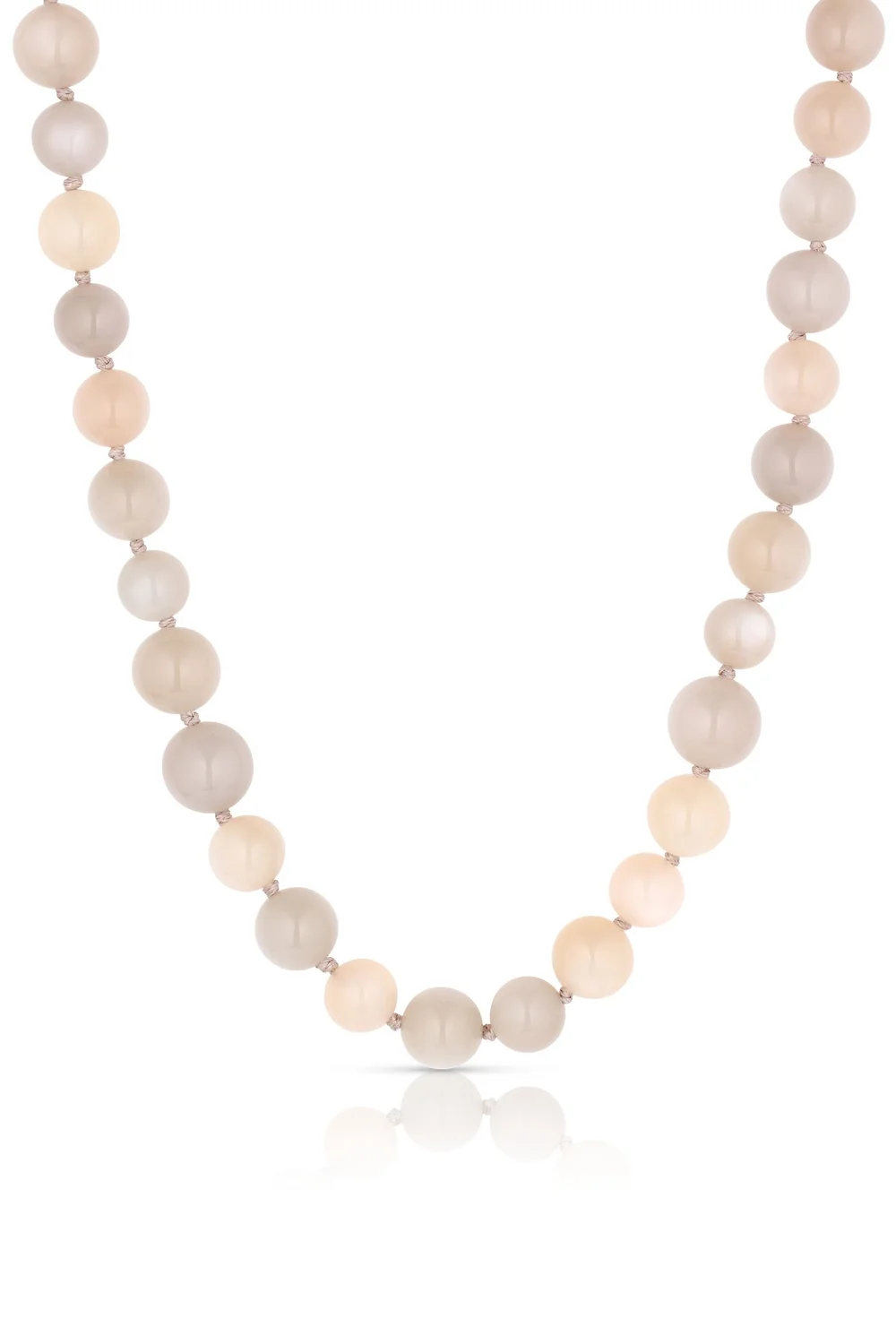 Leigh Maxwell Light Grey Peach Moonstone Beads — Leigh Maxwell