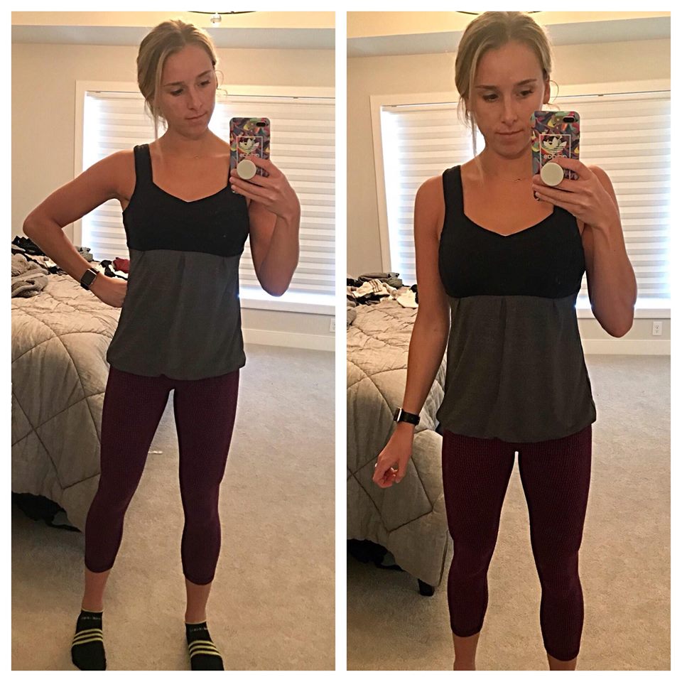 Top and yoga pants..all Lulu