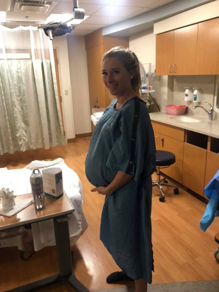 Last belly pic before baby Hudson