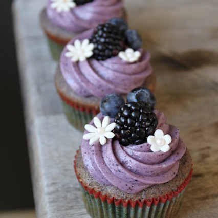 Blueberry cupcakes! Yum! #baking #blueberry #cupcake #bethev behindthevibe.com