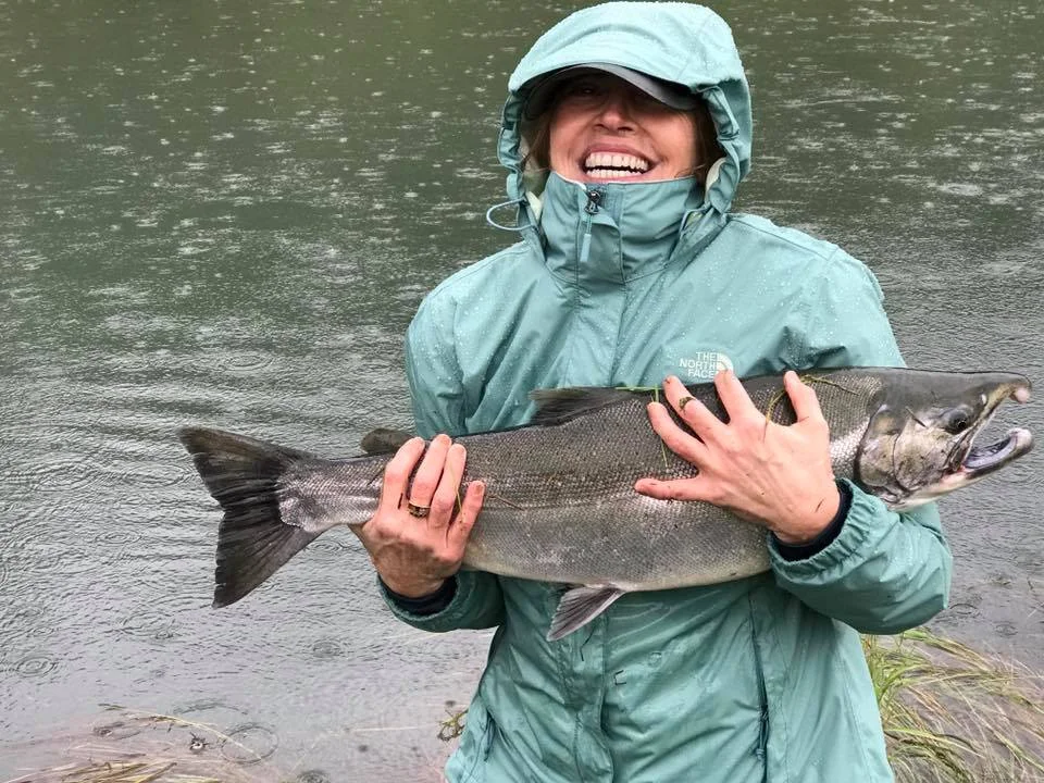 Yoni forgot her fishing rod, but still managed to noodle this monster Silver!