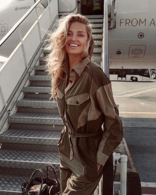 Romee Strijd Shows Off Her Jet-Set Military Style | Celebrity Style Guide.jpg
