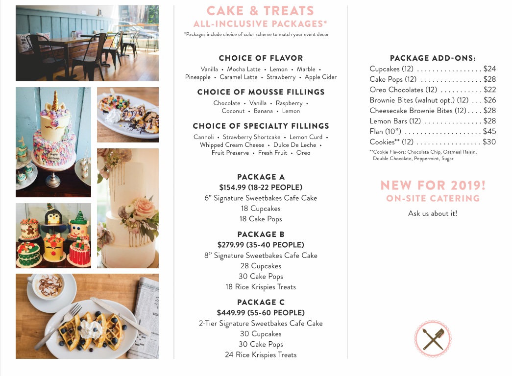 **Custom Cakes are not included in these packages Only our signature drip cakes. additional package add-on’s available upon Ingredients availability-ask for details.
