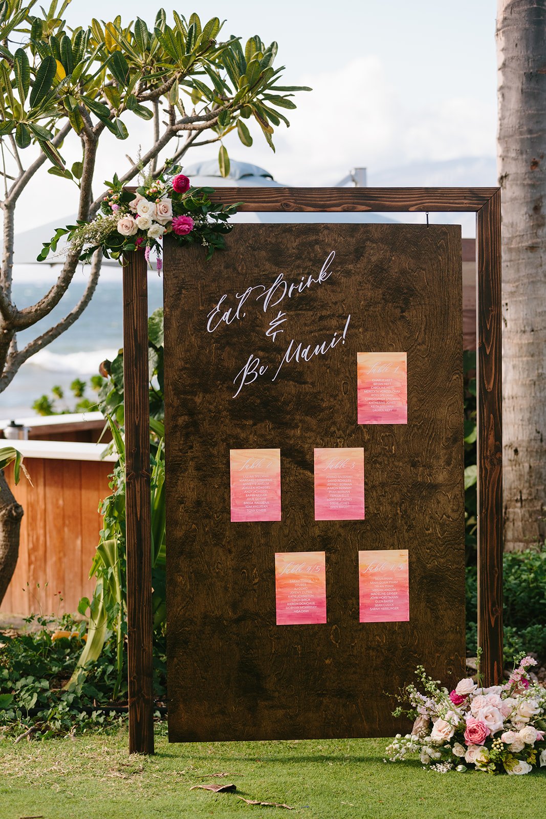 Andaz Wedding Reception Signage Maui Wedding Planner