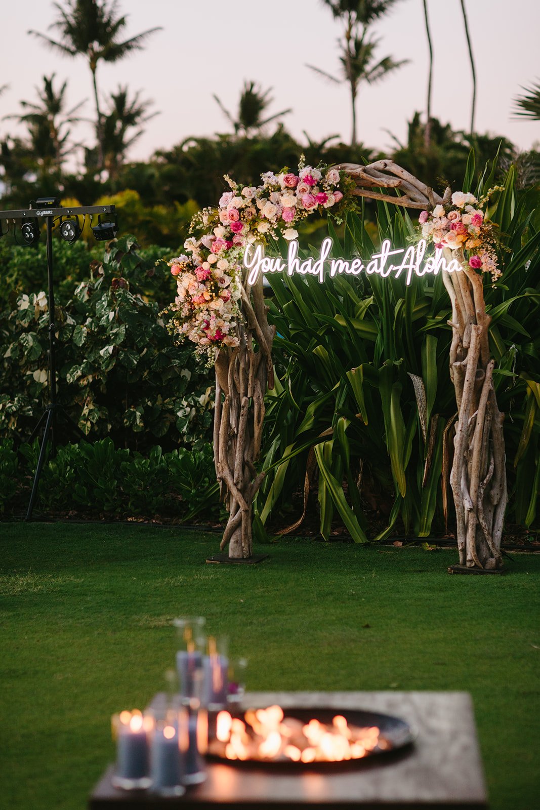 Andaz Wedding Reception Neon Sign Maui Wedding Planner