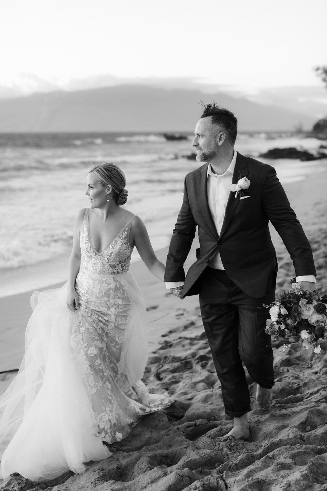 Andaz Wedding Couple on Beach Maui Wedding Planner