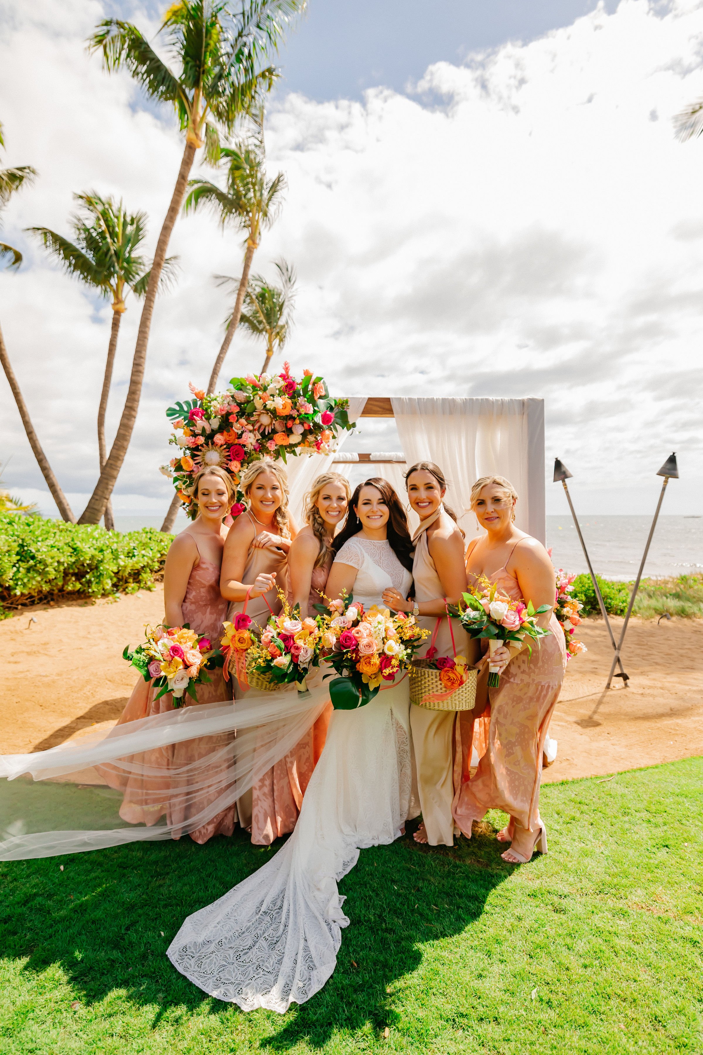 Sugar Beach Events Wedding Bridesmaids Maui Wedding Planner