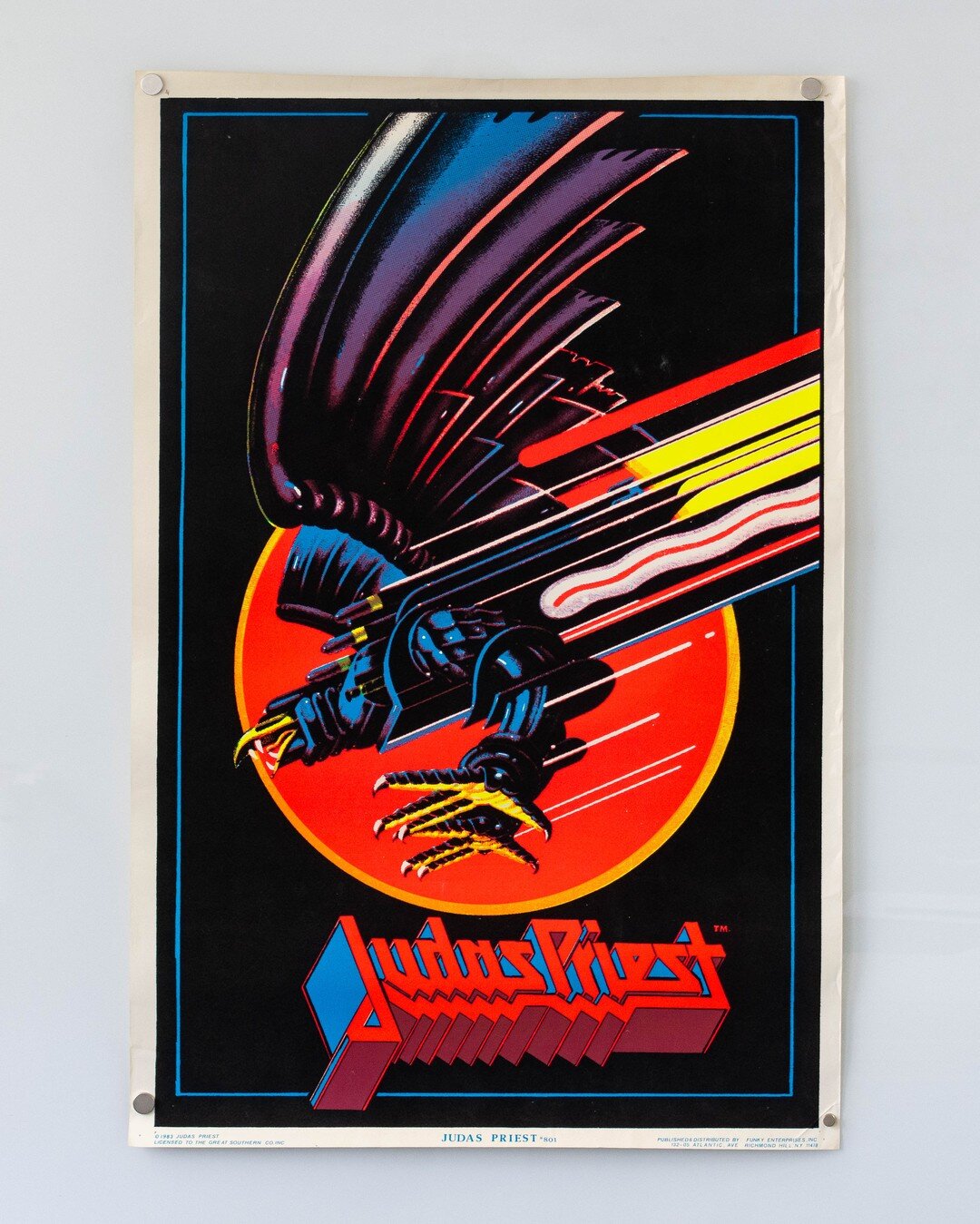 Vintage Judas Priest Black Light Poster &quot;The Hellion&quot;.
The time is now! Our Rock of Ages Poster Art Auction will be live in 1 hour! Make sure to tune here to place your bids:

https://www.liveauctioneers.com/catalog/147992_rock-of-ages-post