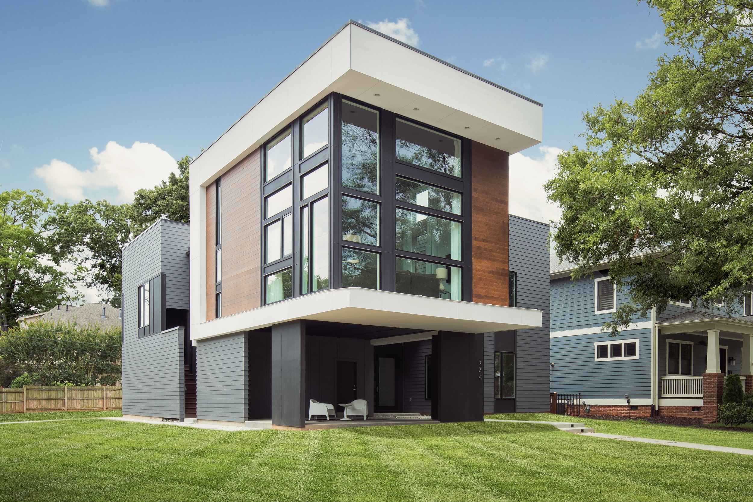 contemporary house design archtiecture carolinas - mcdonald ave - lyndhurst - dilworth