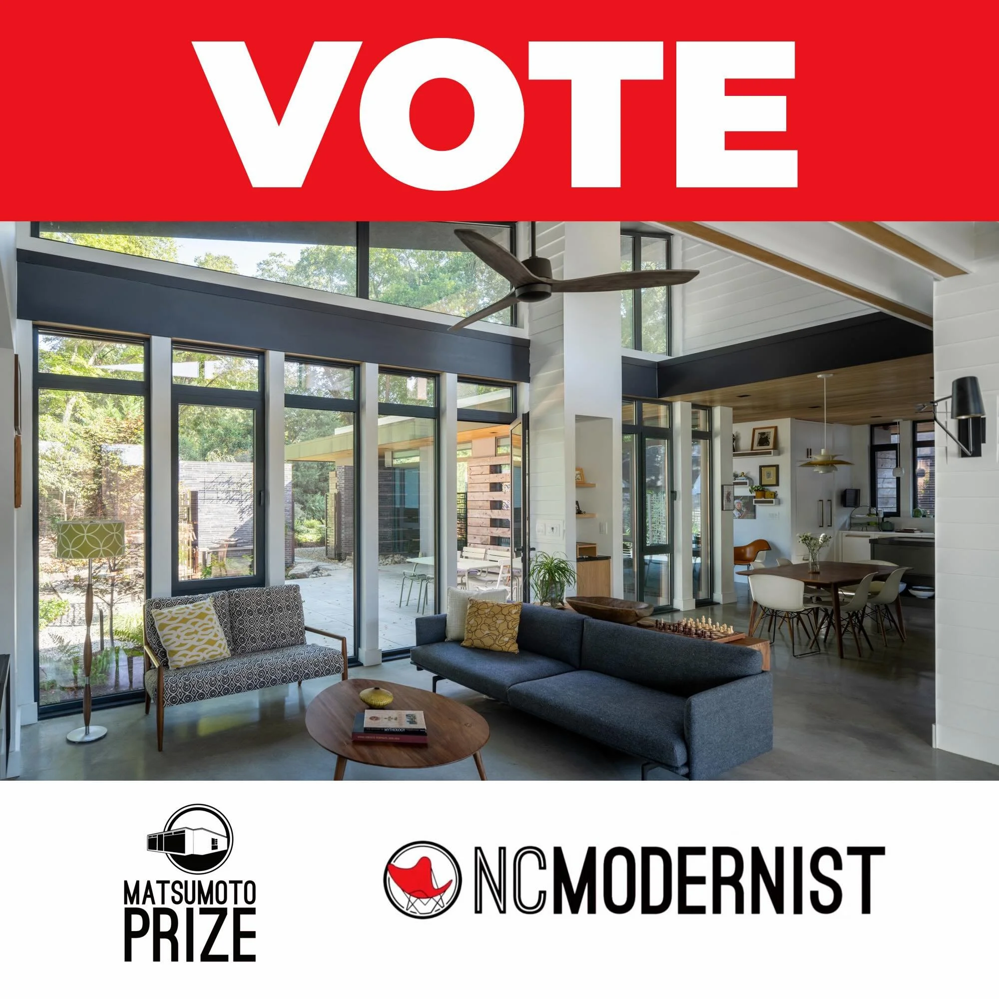 WE NEED YOUR VOTE for the sexiest modern house and the People&rsquo;s Choice award of the @ncmodernist 2026 Matsumoto Prize. Wich, OF COURSE, is our COHEN DAVIS RESIDENCE!

..
TIME IS RUNNING OUT !!
..

Don&rsquo;t get confused and accidentally vote 