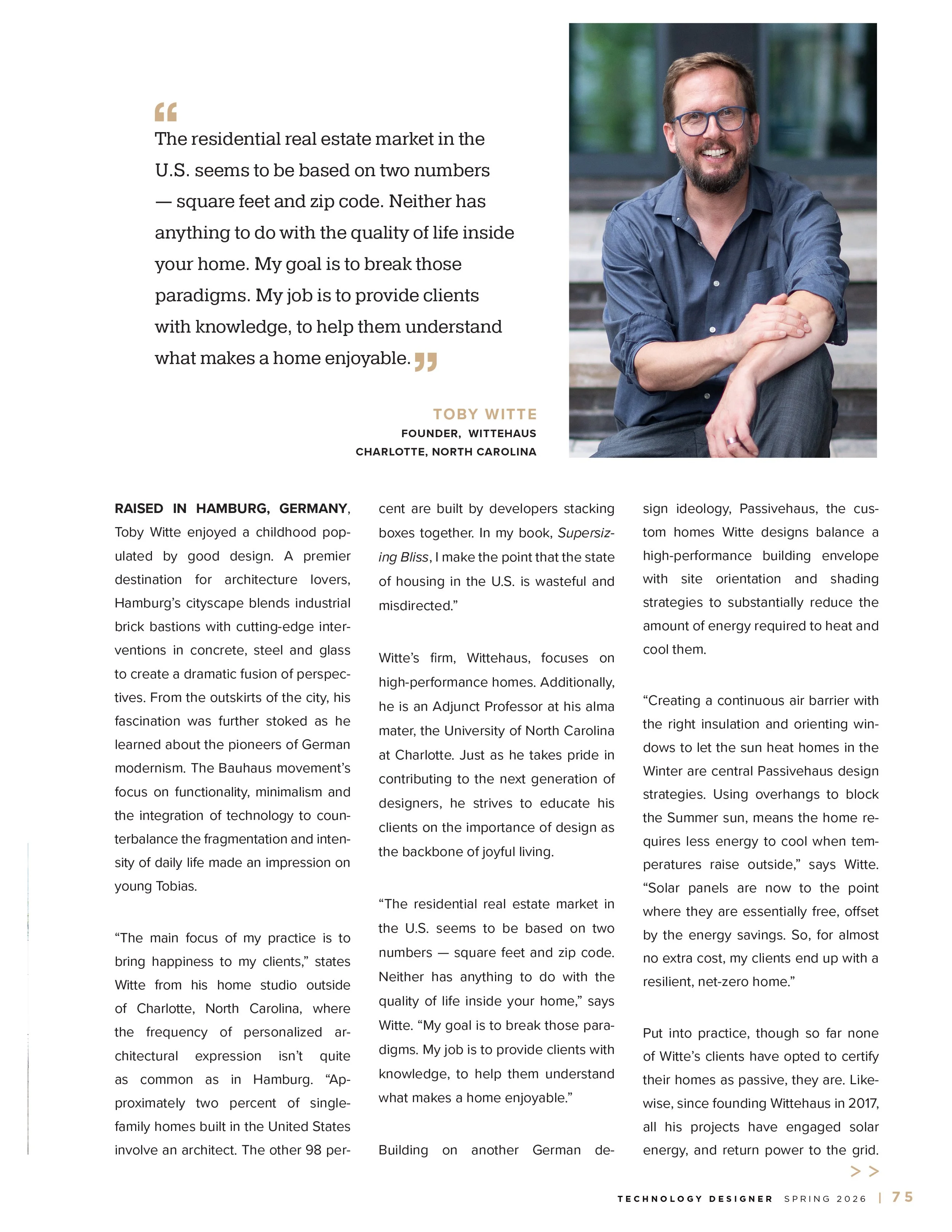 toby witte architect usa germany hamburg charlotte