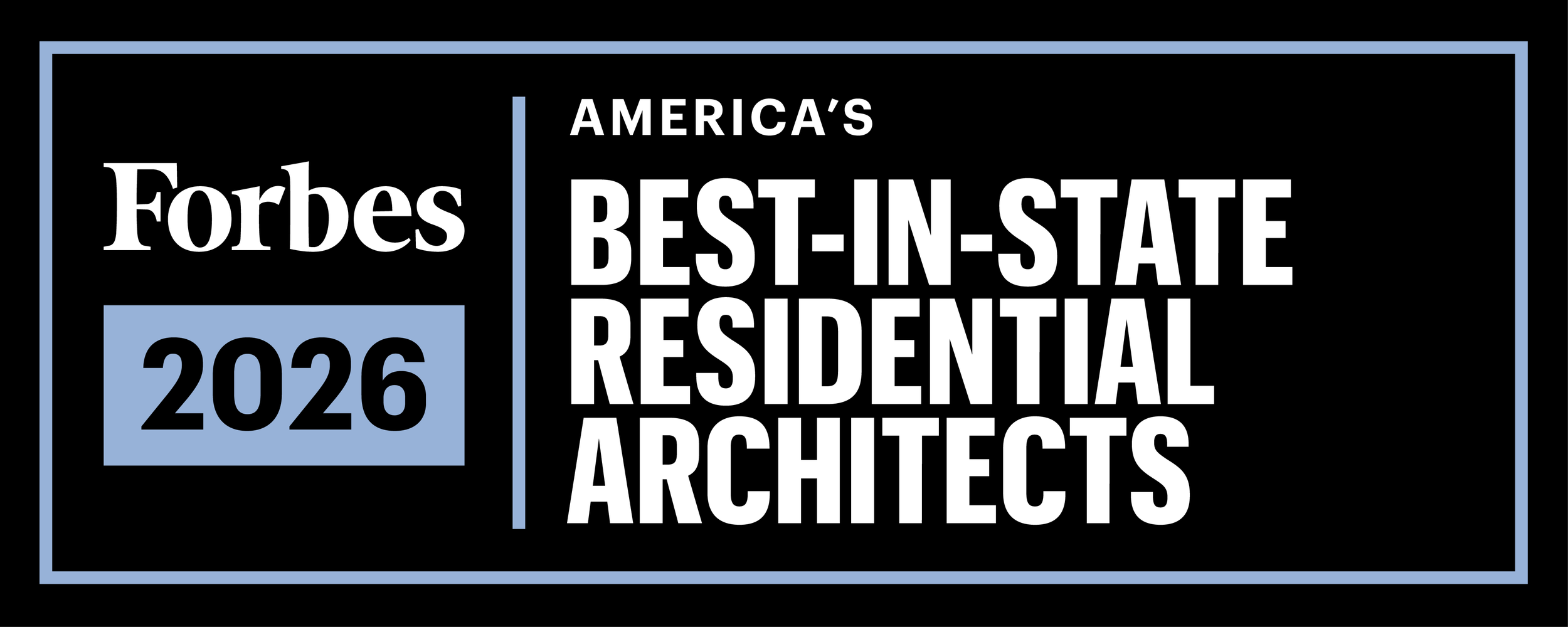 2026 Forbes America's Best In State Residential Architects Award