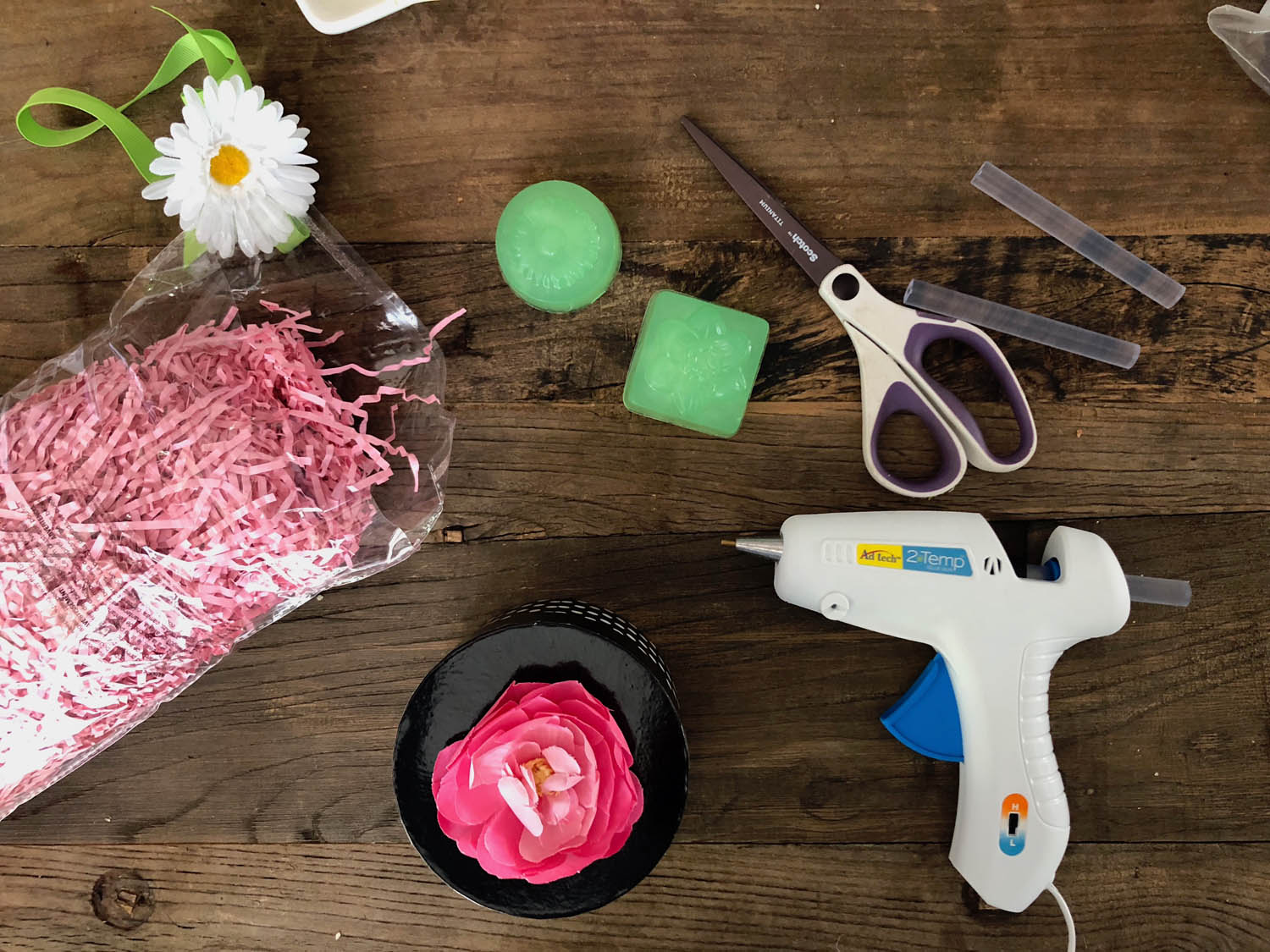 supplies for making crafty gift boxes