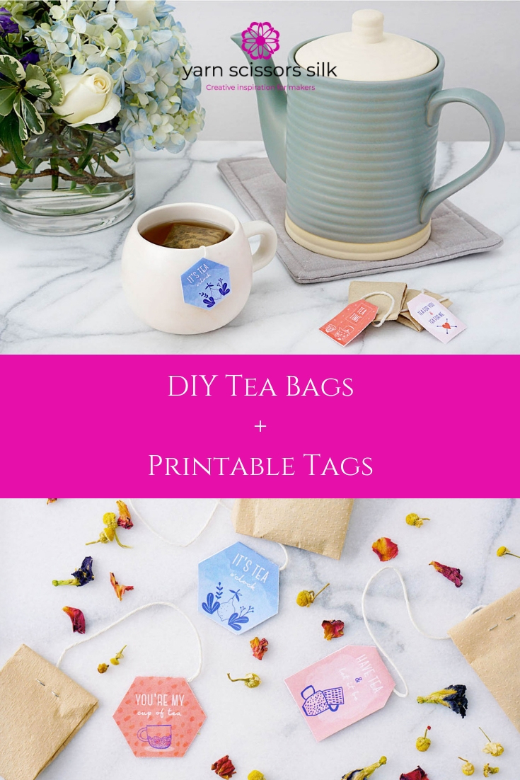 DIY Tea Bags + Printable Tags by Yarn Scissors Silk