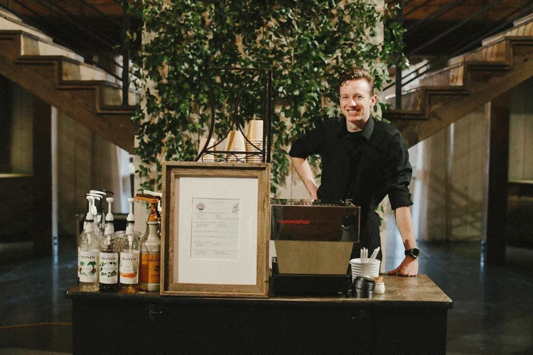 The Proverbial Cup mobile coffee cart and team in Nashville, TN