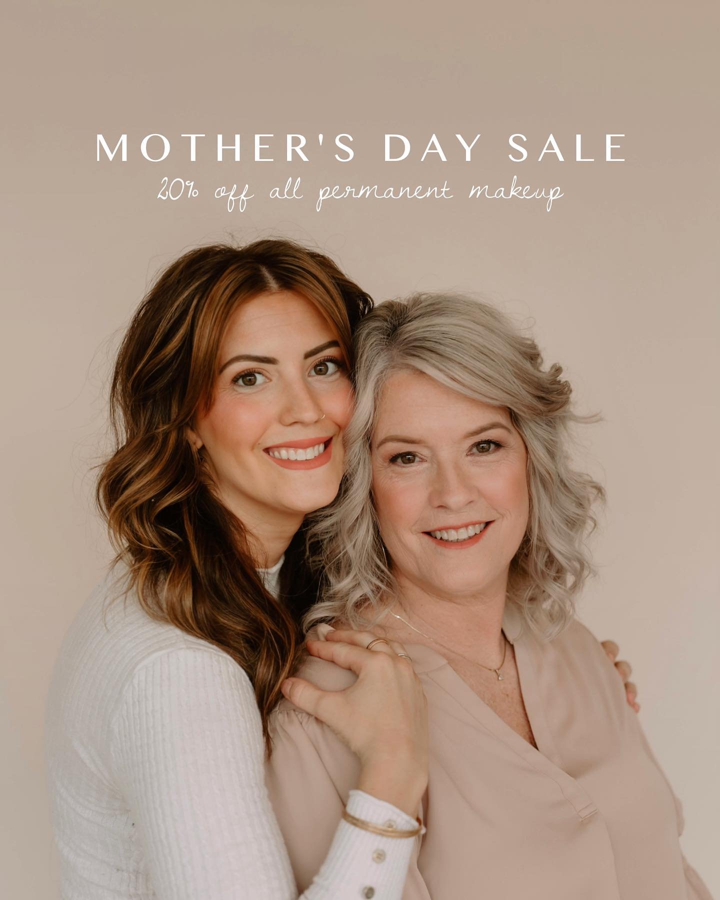 🌸✨Celebrate Mother's Day with us!✨🌸

This Mother's Day, we're honoring all mothers with an exclusive Mother's Day Sale! Enjoy a fabulous 20% OFF on all permanent makeup services, including all brow appointments, lip blush, and lash enhancement eyel