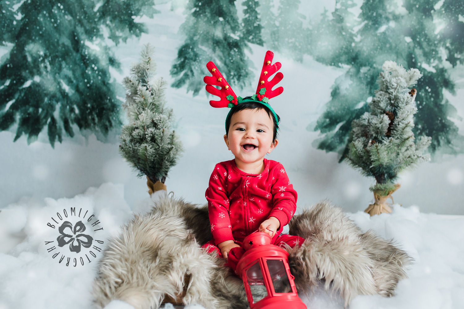 Happy baby Christmas photo