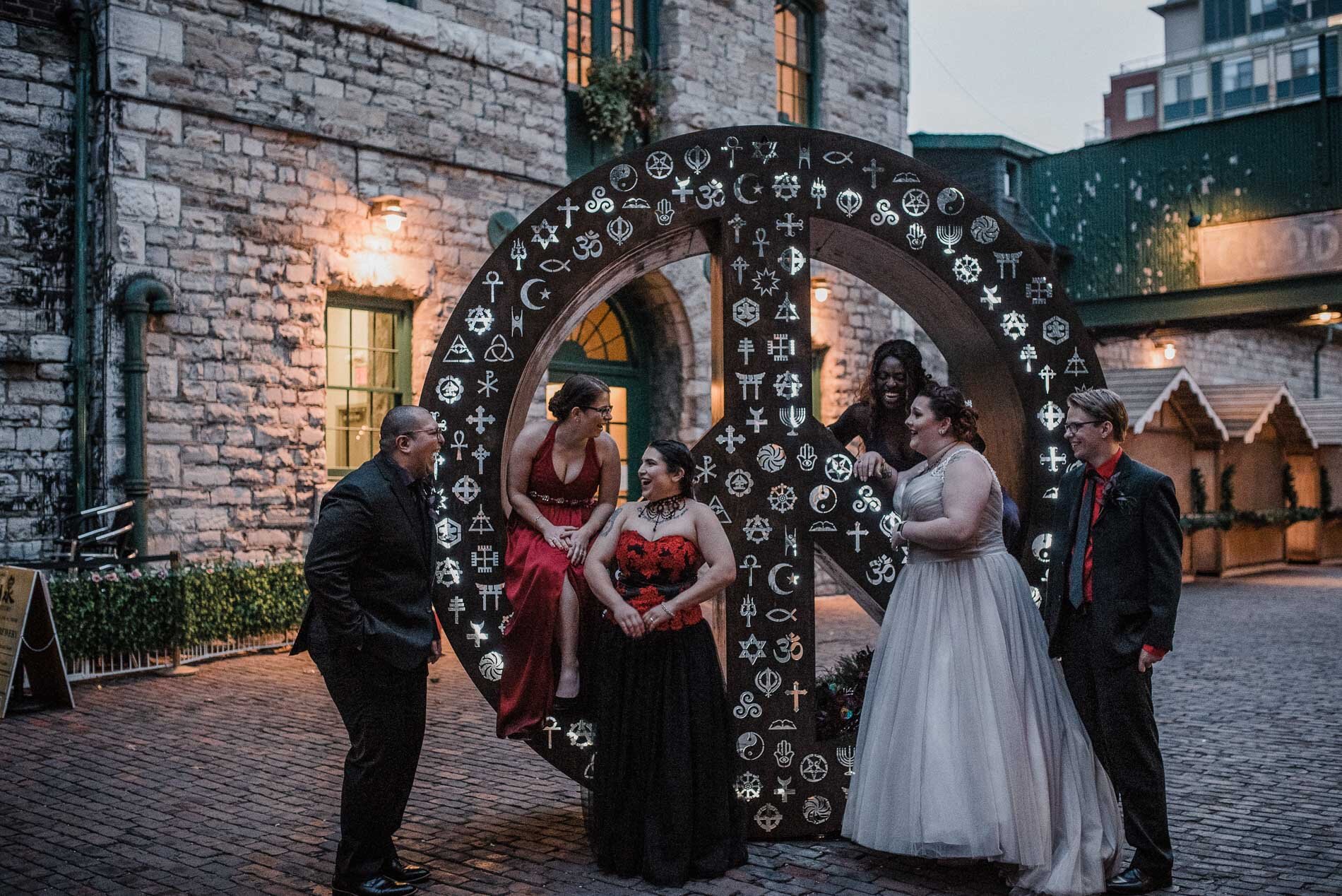 Bridal photo shoot in Distillery, Toronto