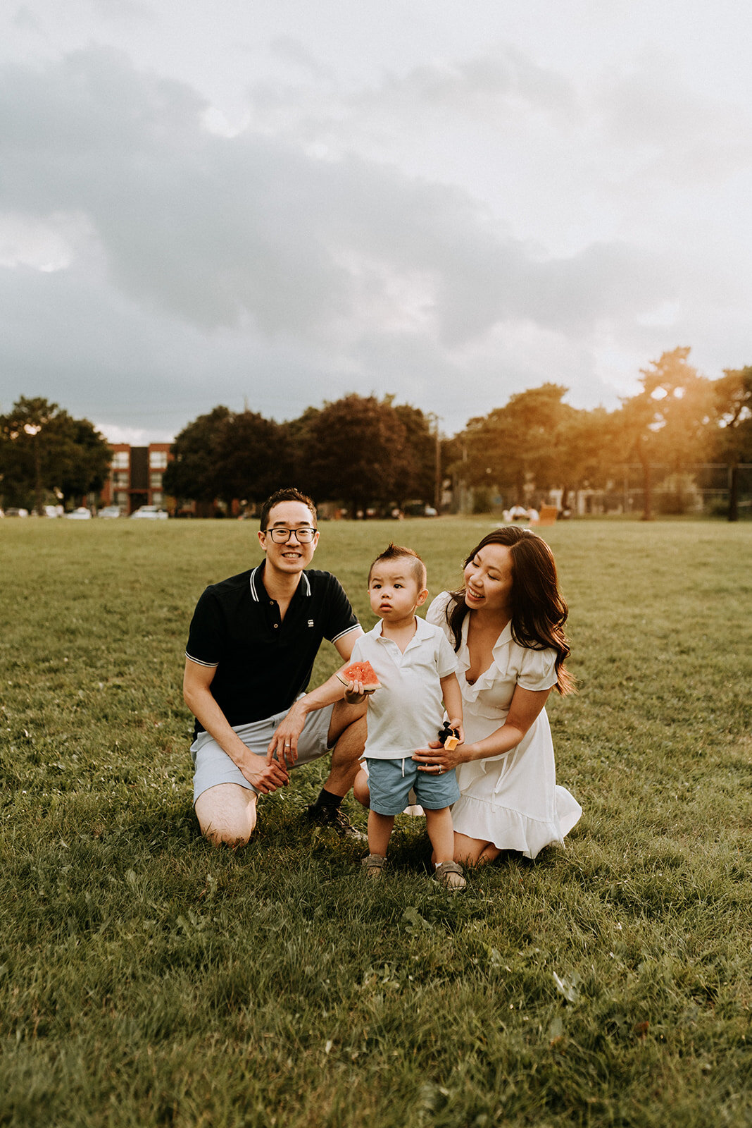 sunset family photography in North York, Toronto