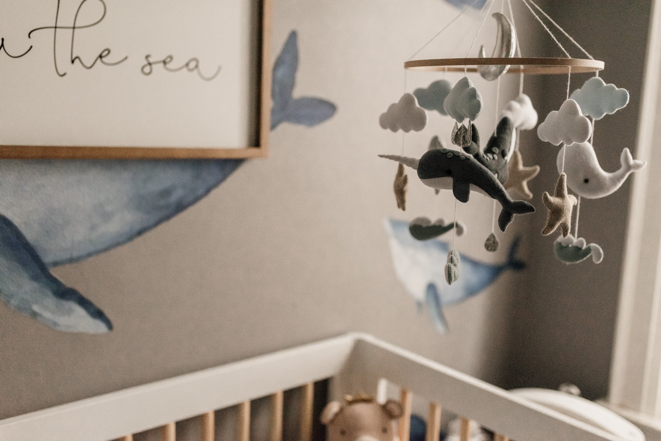 Whale theme baby room and nursery in Toronto