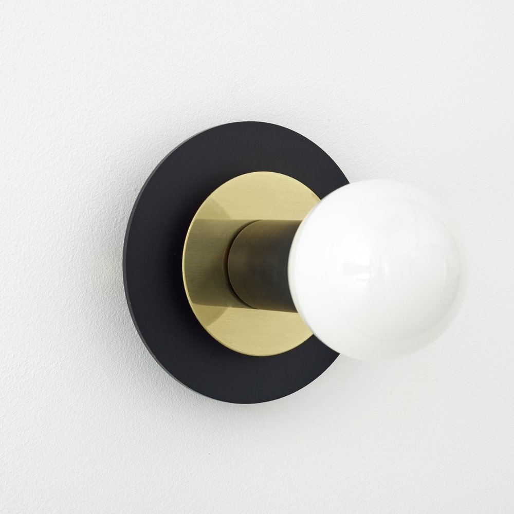 Black "Aureole" Brass Light