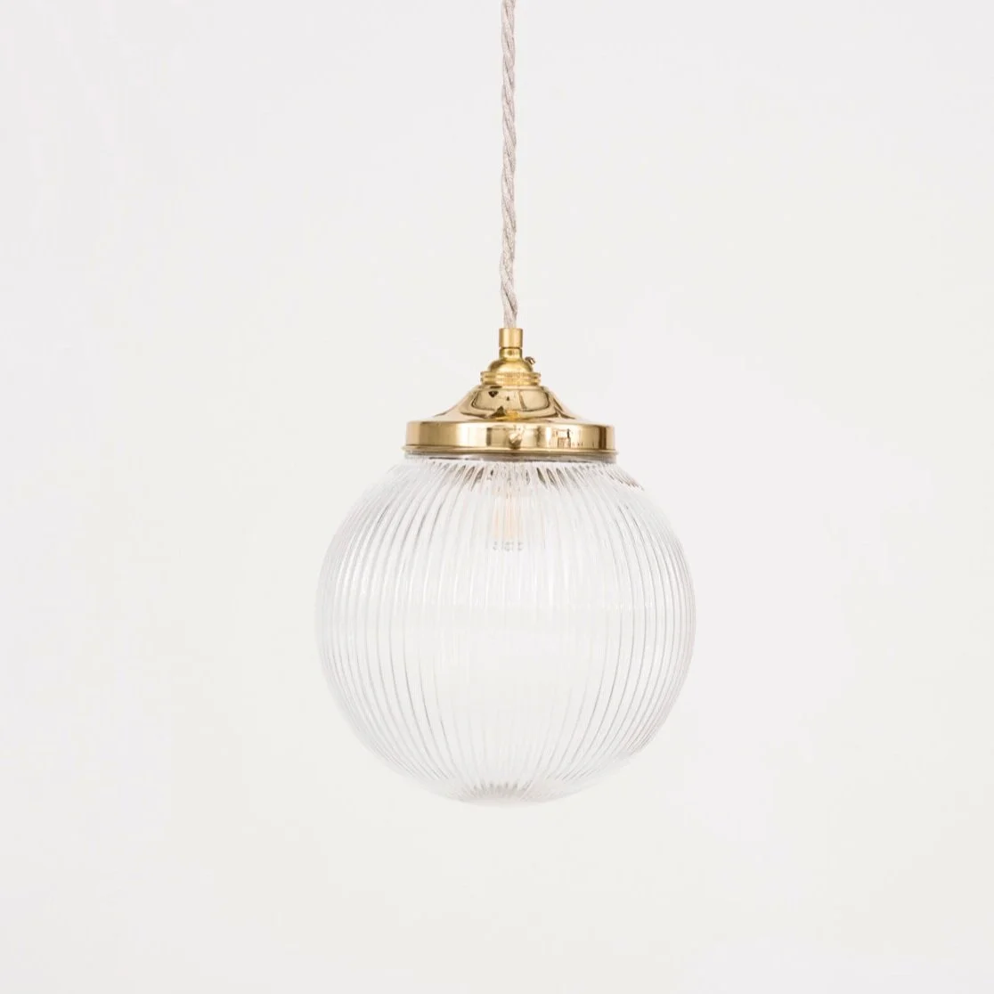 Reeded Globe Pendant — Spark \u0026 Bell 