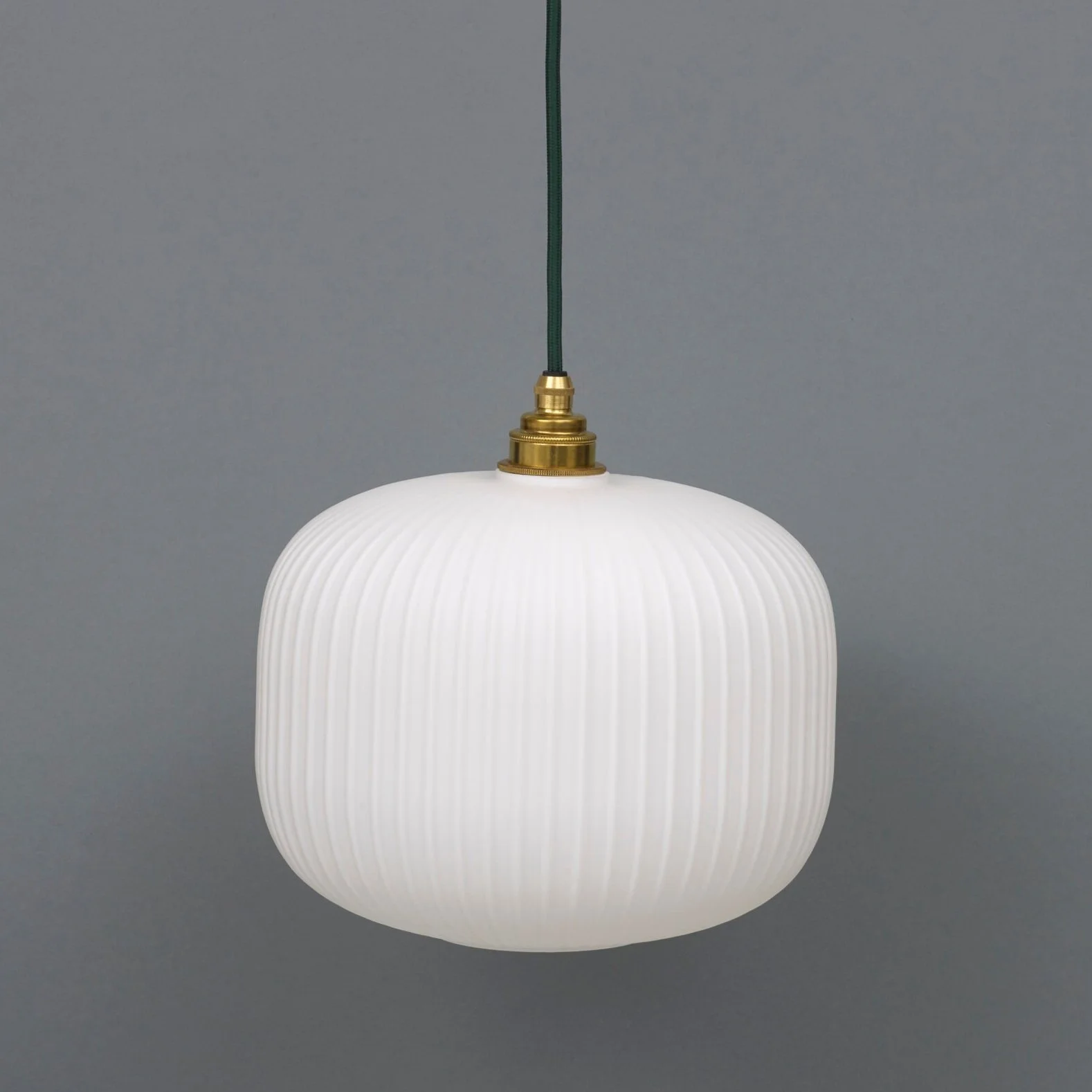 Opal Reeded Glass Pendant Light — Spark & Bell Handmade and