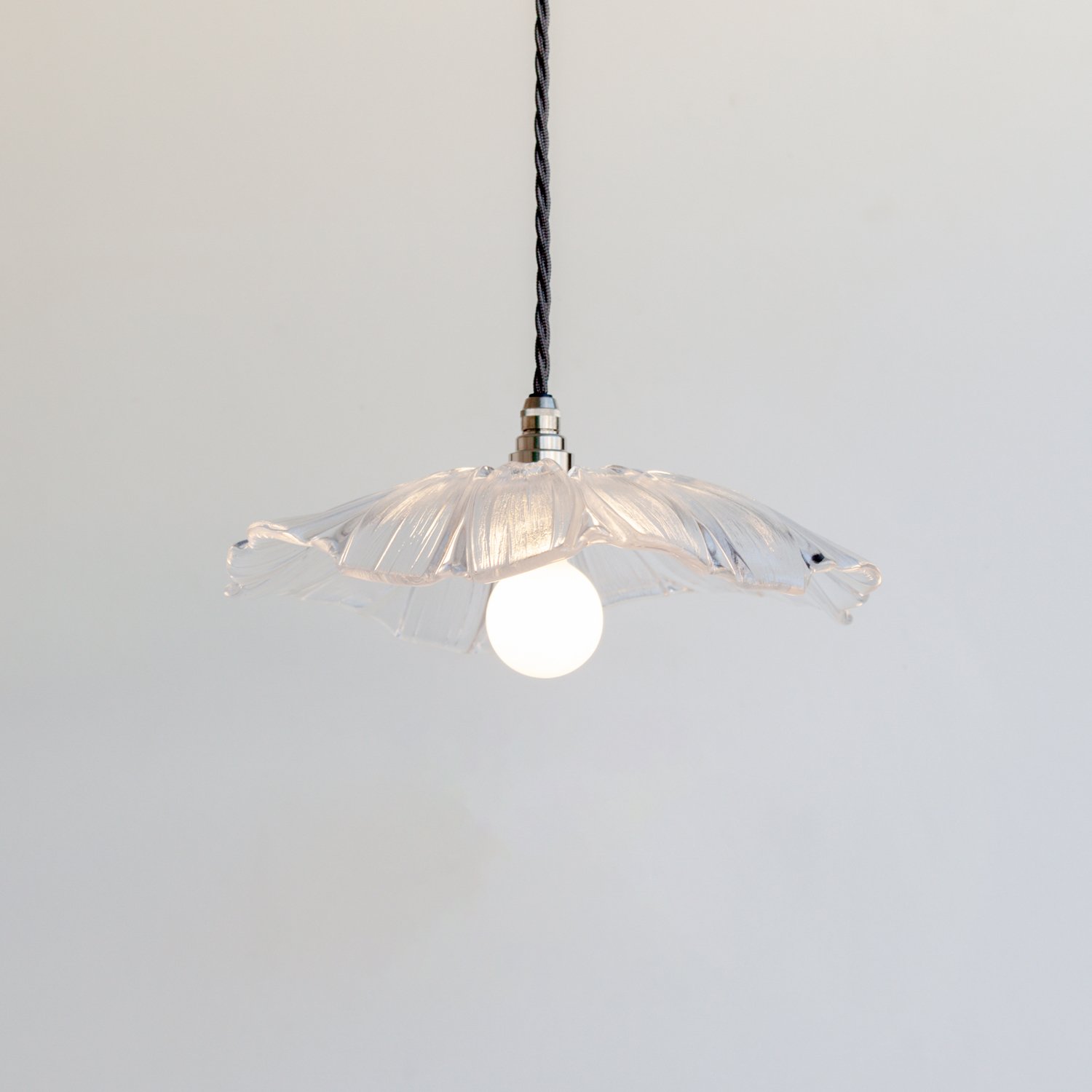 Opal and Clear glass Flora pendant ceiling light — Spark & Bell ...