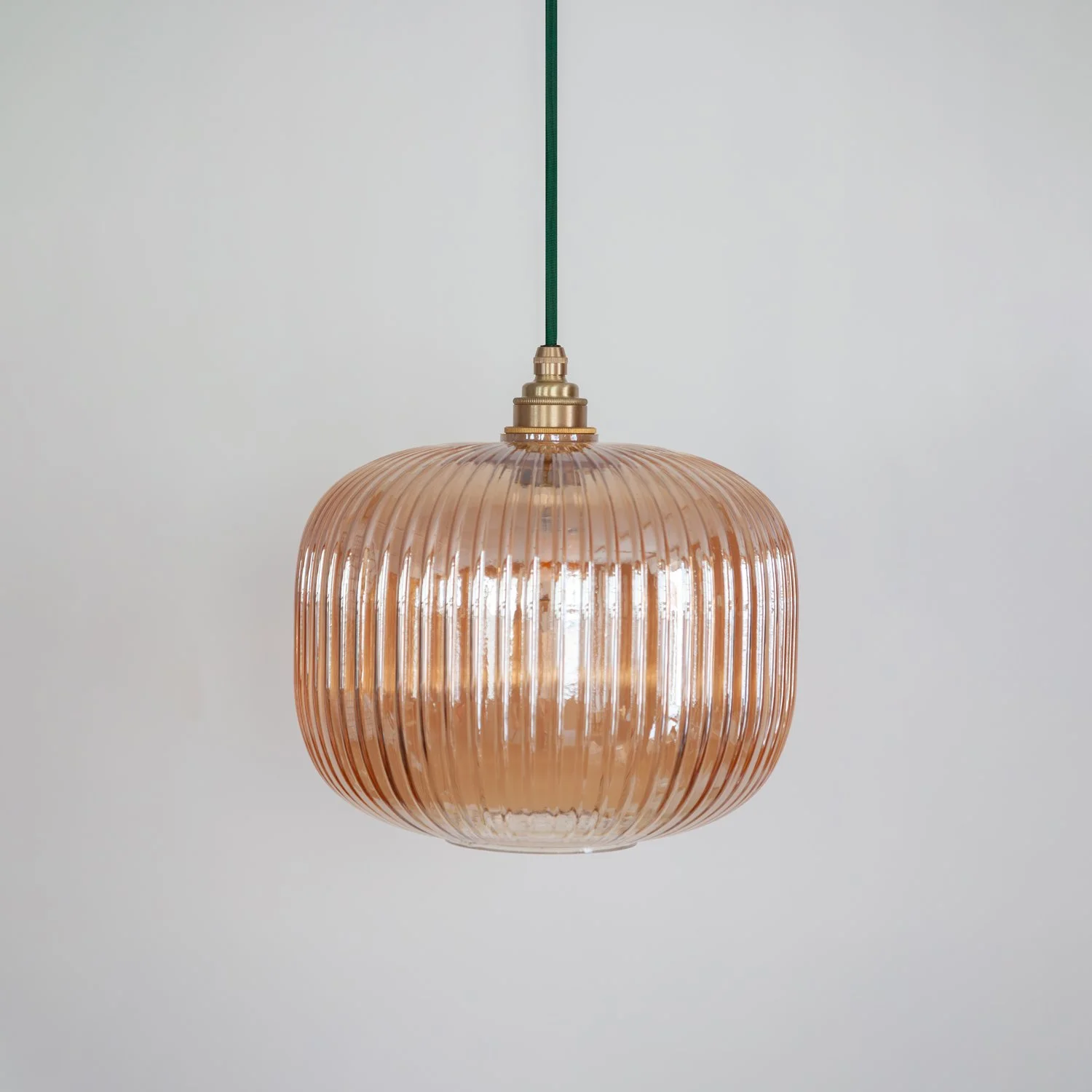 Reeded Glass Pendant Light — Spark & Bell Handmade and customisable
