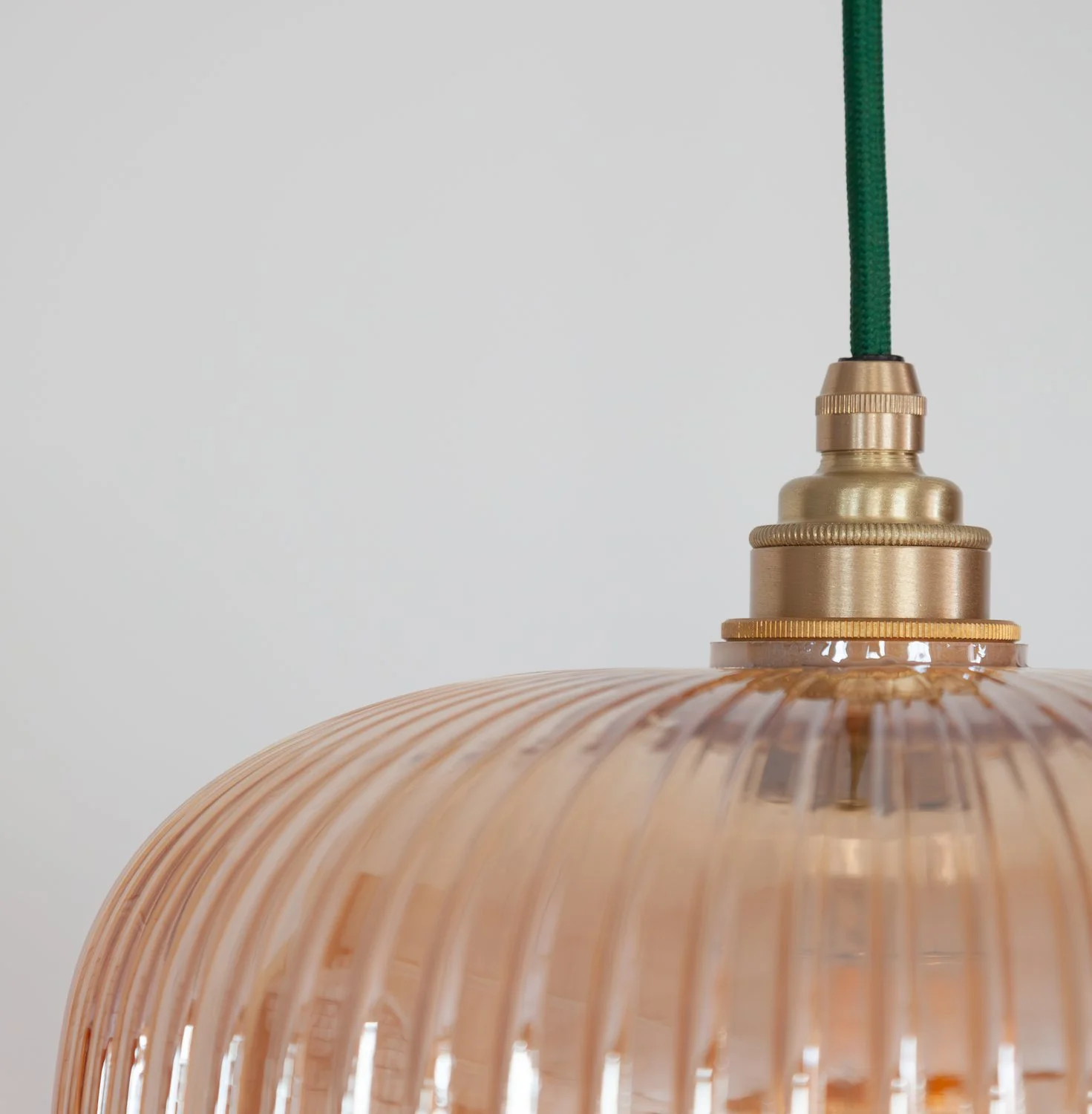 Reeded Glass Pendant Light — Spark & Bell Handmade and customisable